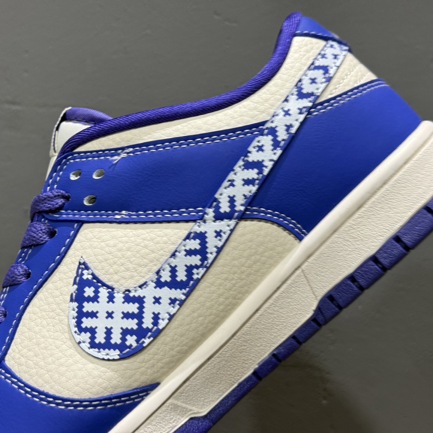 280 XC版 Nike SB Dunk Low UN系列 马赛克蓝勾 周年高端定制 低帮休闲板鞋 KK1333-045