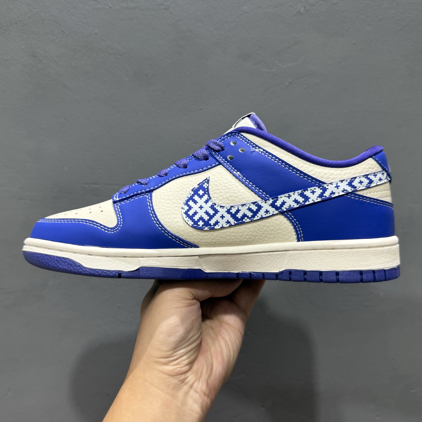 280 XC版 Nike SB Dunk Low UN系列 马赛克蓝勾 周年高端定制 低帮休闲板鞋 KK1333-045