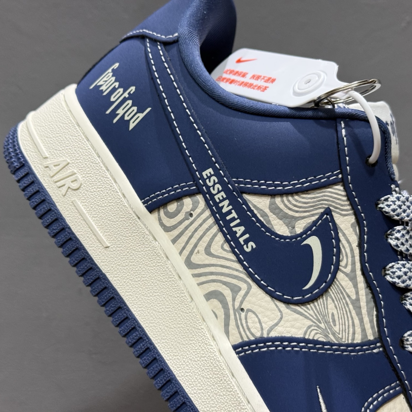 Nike Air Force 1'07 Low FOG联名 米蓝波纹 空军一号低帮休闲板鞋 KK1988-079