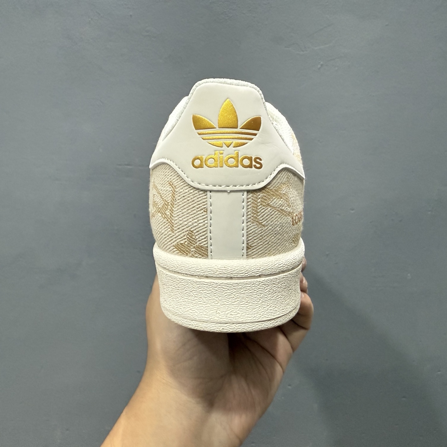 ＃纯原 CLOT x AD Originals Superstar “金标” #贝壳头LV联名限定 贴合柔软皮料米黄白经典配色