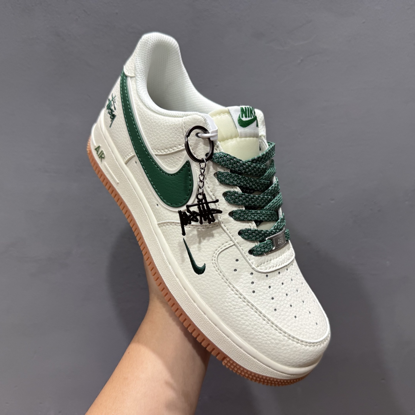 独家实拍Nike Air Force 1‘07 Low 斯图西联名 绿勾生胶 空军一号低帮休闲板鞋 XX3168-138