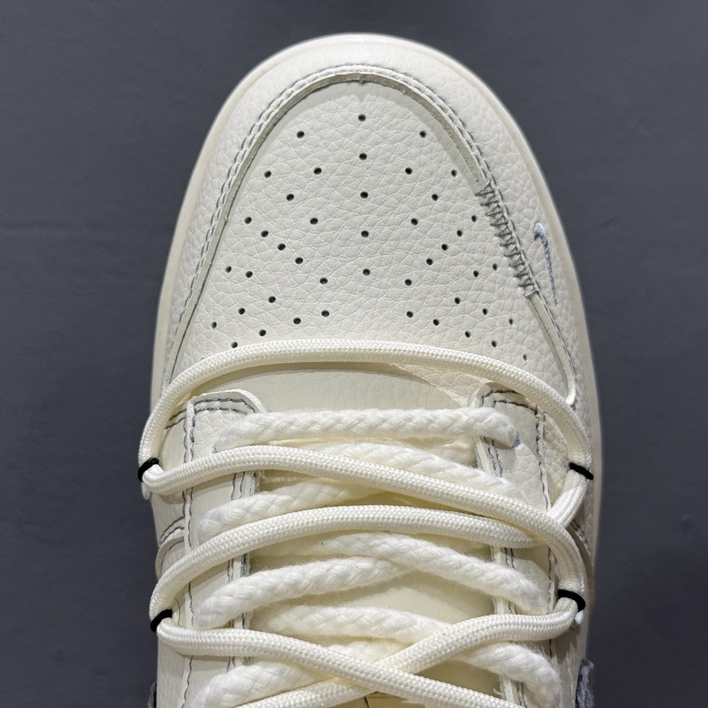 Nike SB Dunk Low Sup系列 绑带米白灰勾 周年高端定制 低帮休闲板鞋 YX5066-281