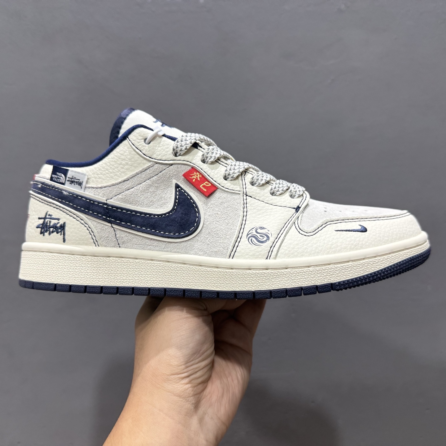Air Jordan 1 Low AJ1 乔1 蛇年限定 蓝勾织布 高端定制 低帮复古篮球鞋 YX5066-316