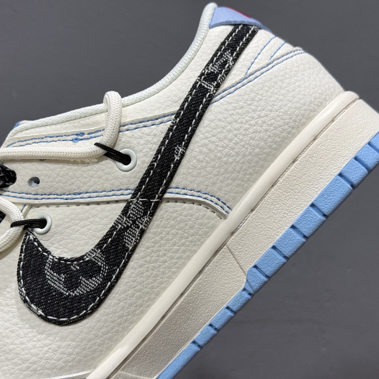 Nike SB Dunk Low Sup系列 绑带米兰灰勾 周年高端定制 低帮休闲板鞋 FC1688-219