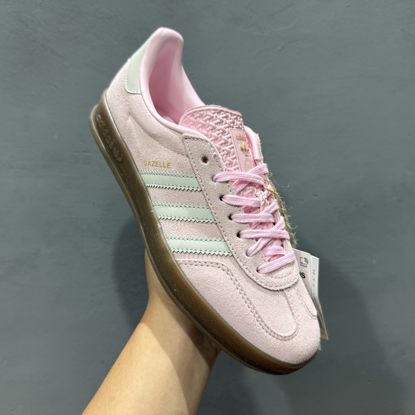 版纯原 Ad Originals Gazelle Indoor 三叶草厚底休闲防滑耐磨 低帮板鞋 JI2716