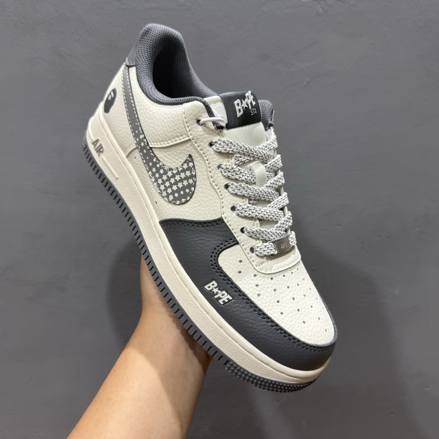 Nike Air Force 1'07 Low Bape联名 星星勾 空军一号低帮休闲板鞋 XS1958-570