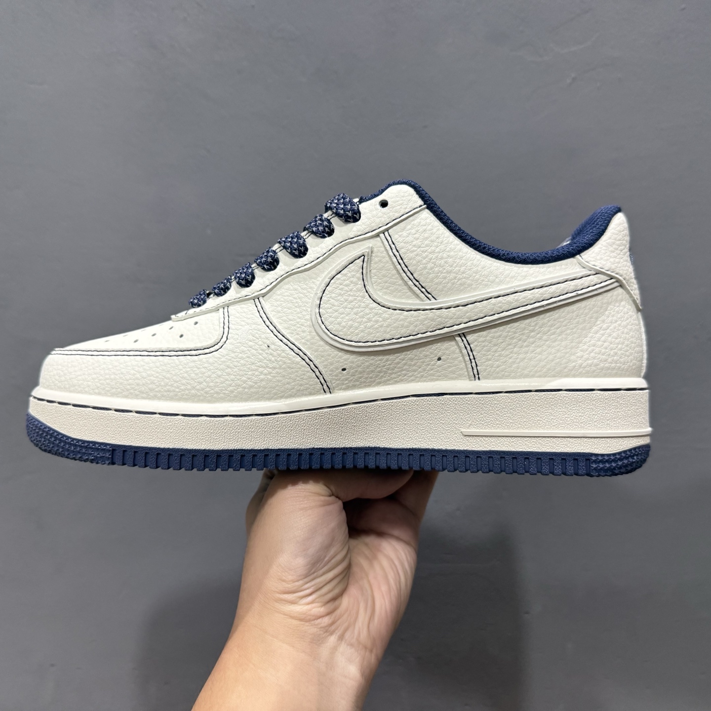 Nike Air Force 1'07 Low Supreme联名 黑线蓝底 空军一号低帮休闲板鞋 HH7518-074