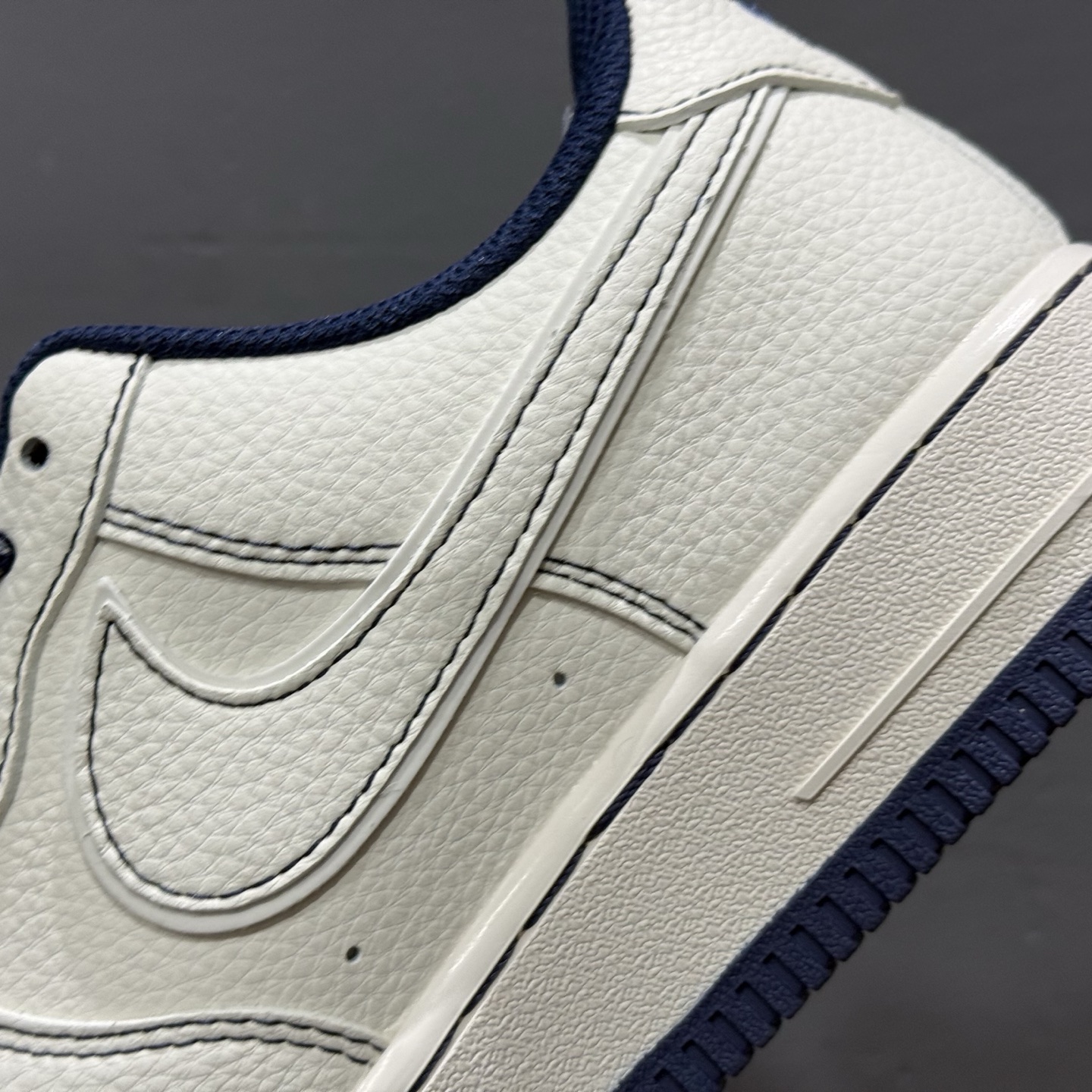 Nike Air Force 1'07 Low Supreme联名 黑线蓝底 空军一号低帮休闲板鞋 HH7518-074