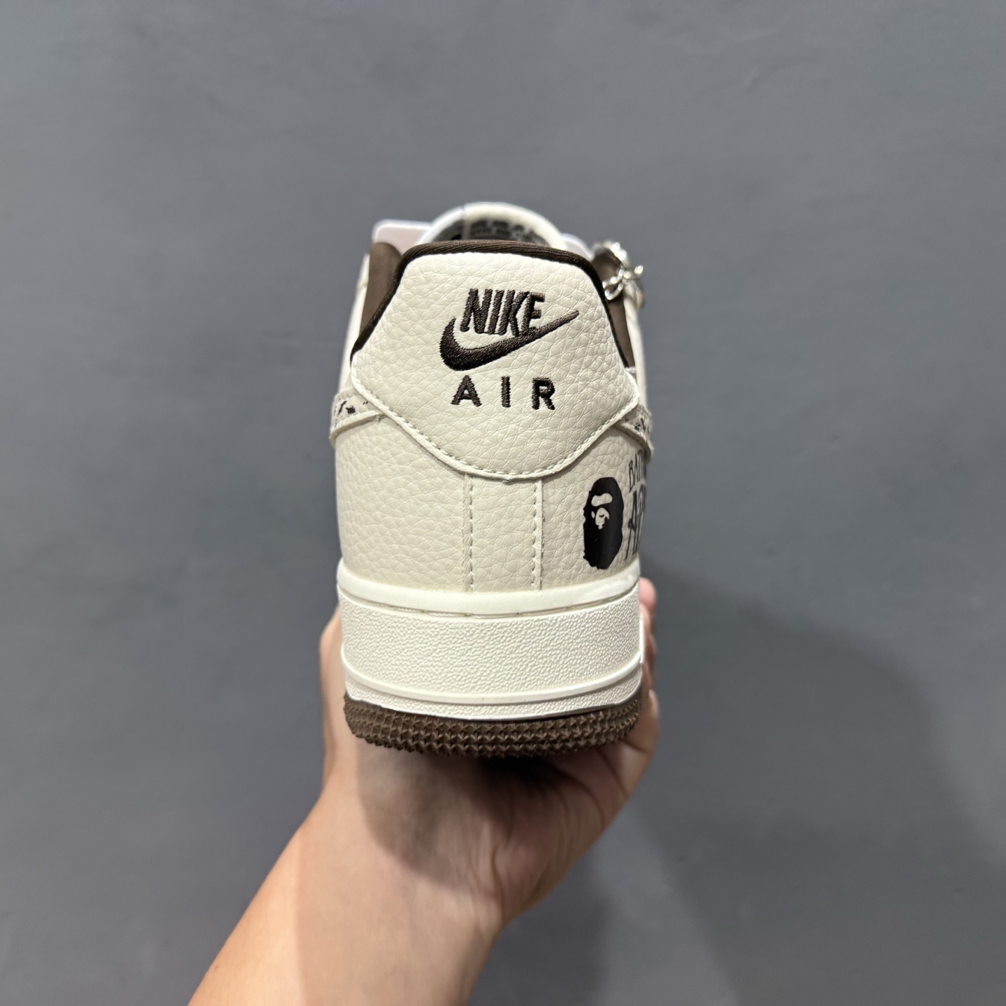 Nike Air Force 1'07 Low Bape联名 米棕涂鸦勾 空军一号低帮休闲板鞋 DF0188-061