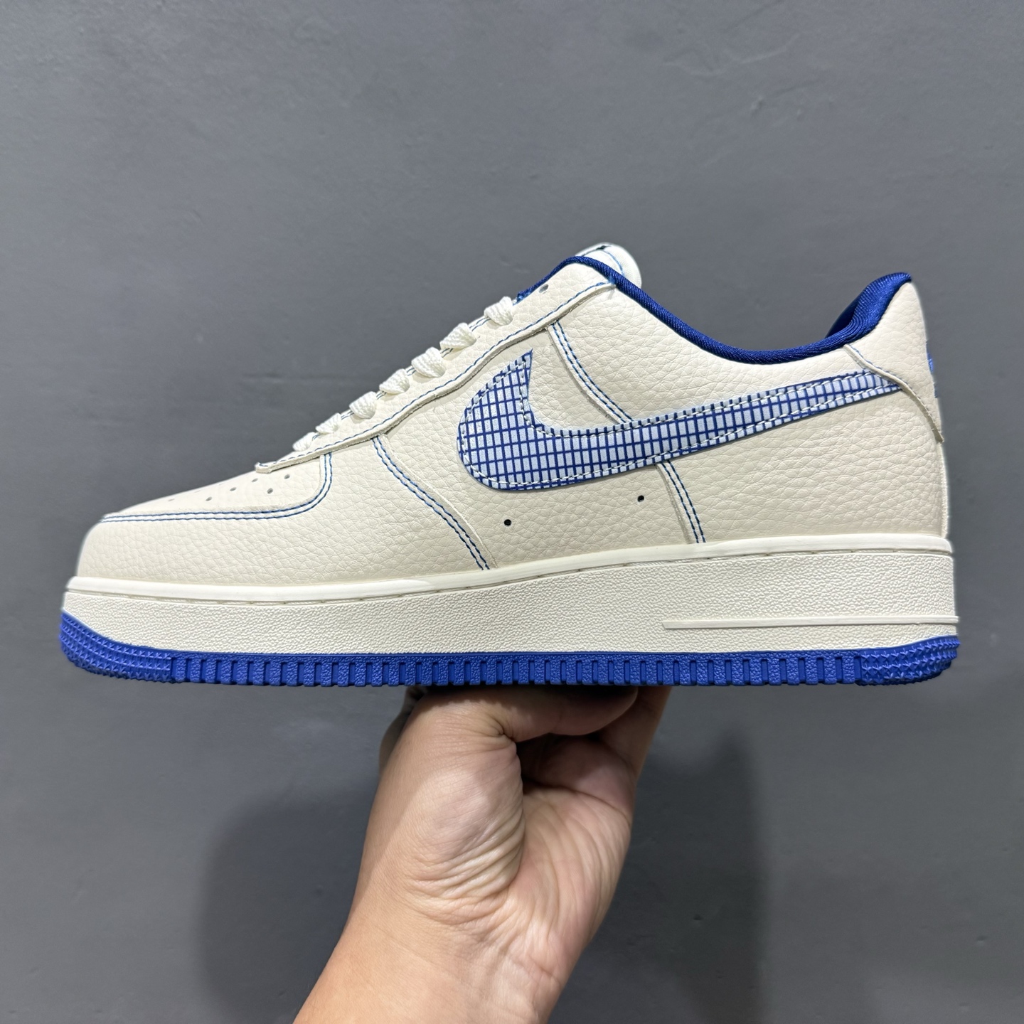独家实拍Nike Air Force 1‘07 Low 耐克联名 蓝线鬼脸 空军一号低帮休闲板鞋 DF0188-053