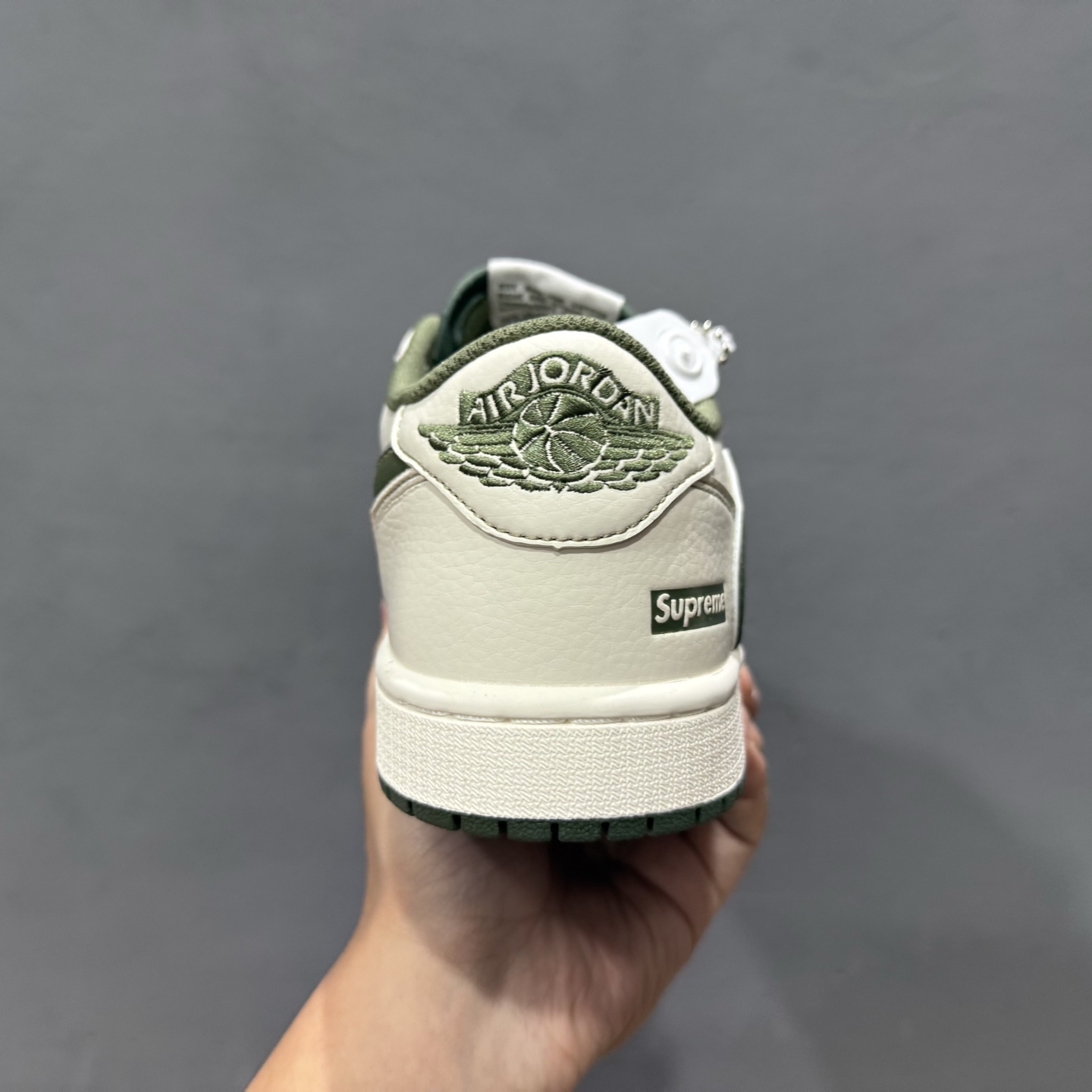 Supreme x Air Jordan 1 Low 白绿 DH0223-333