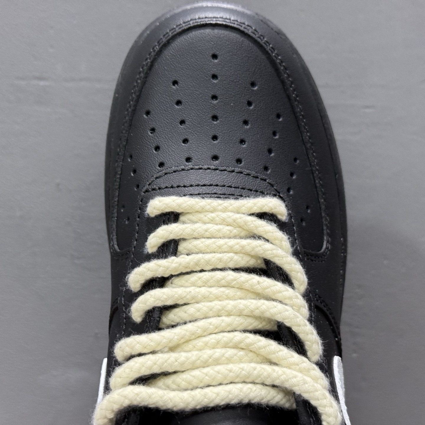 独家实拍Nike Air Force 1‘07 Low 黑白麻绳 空军一号低帮休闲板鞋 ZH0316-073