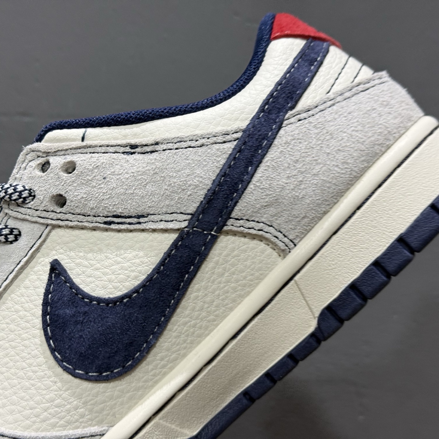 独家实拍Nike SB Dunk Low 斯图西系列 贴布藏蓝勾 周年高端定制 低帮休闲板鞋 YX5066-297