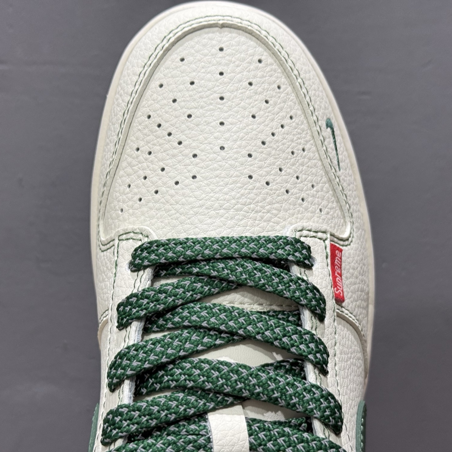独家实拍Nike SB Dunk Low Sup系列 米白绿勾 空军一号低帮休闲板鞋 FC1688-222