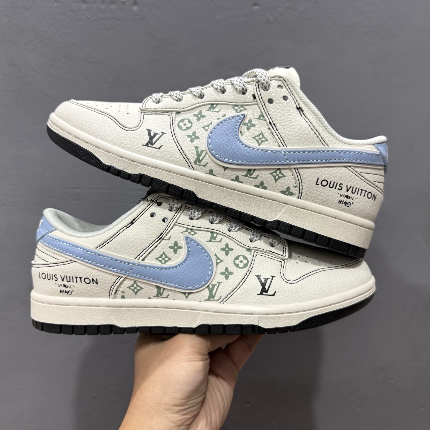 XC版 Nike SB Dunk Low x Louis Vuitton 白蓝 XX3168-143