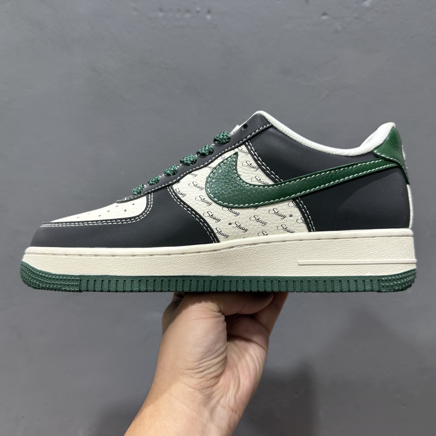 Nike Air Force 1'07 斯图西 联名 黑白绿 XS1958-572