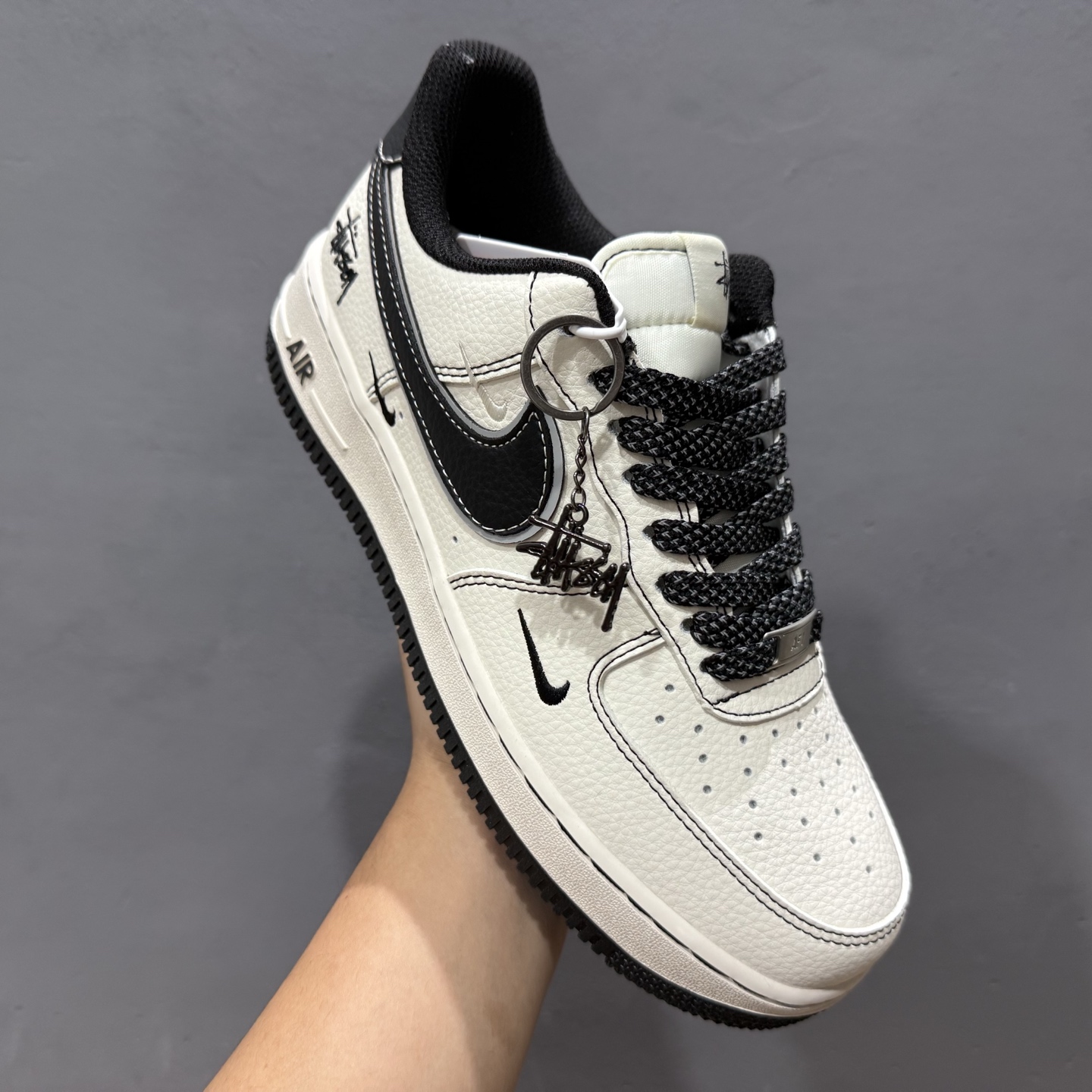 Nike Air Force 1'07 斯图西 联名 米白黑 HH7518-059