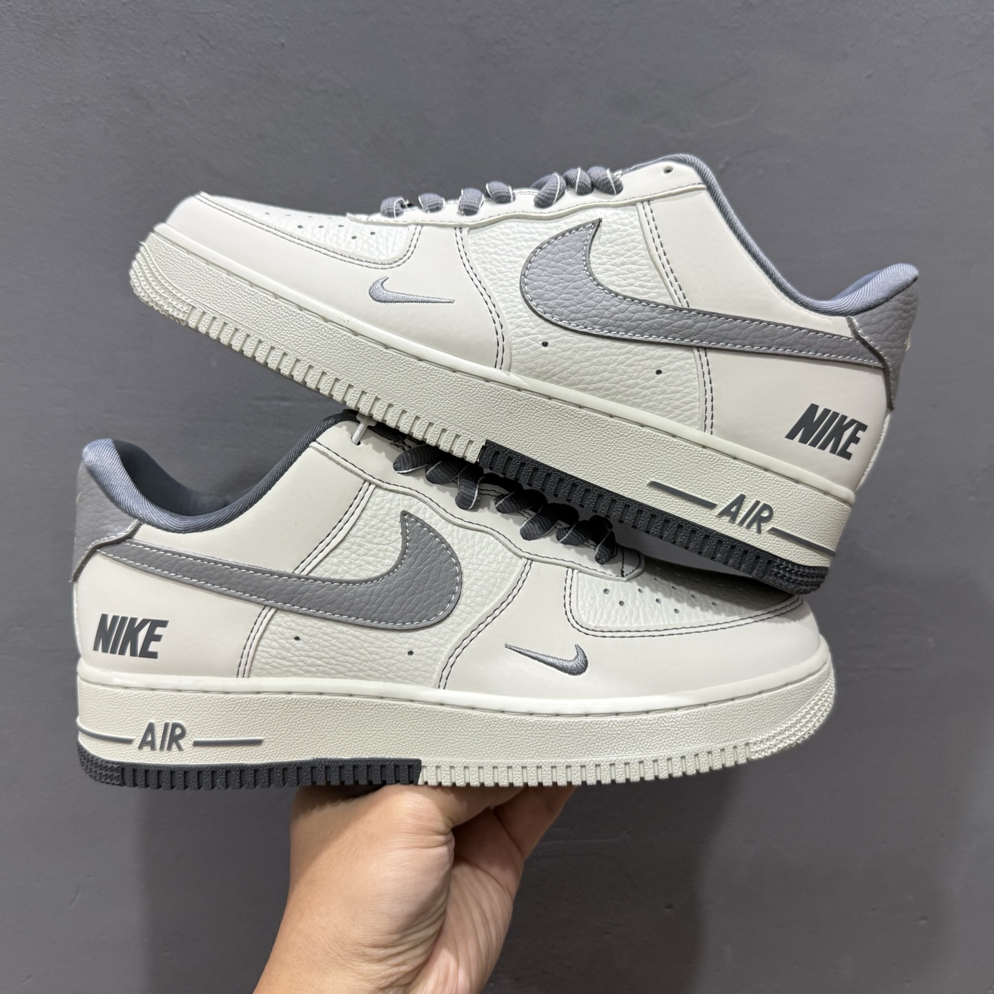 SC版 Nike Air Force 1 Low 07 白灰小钩 SC9207-534