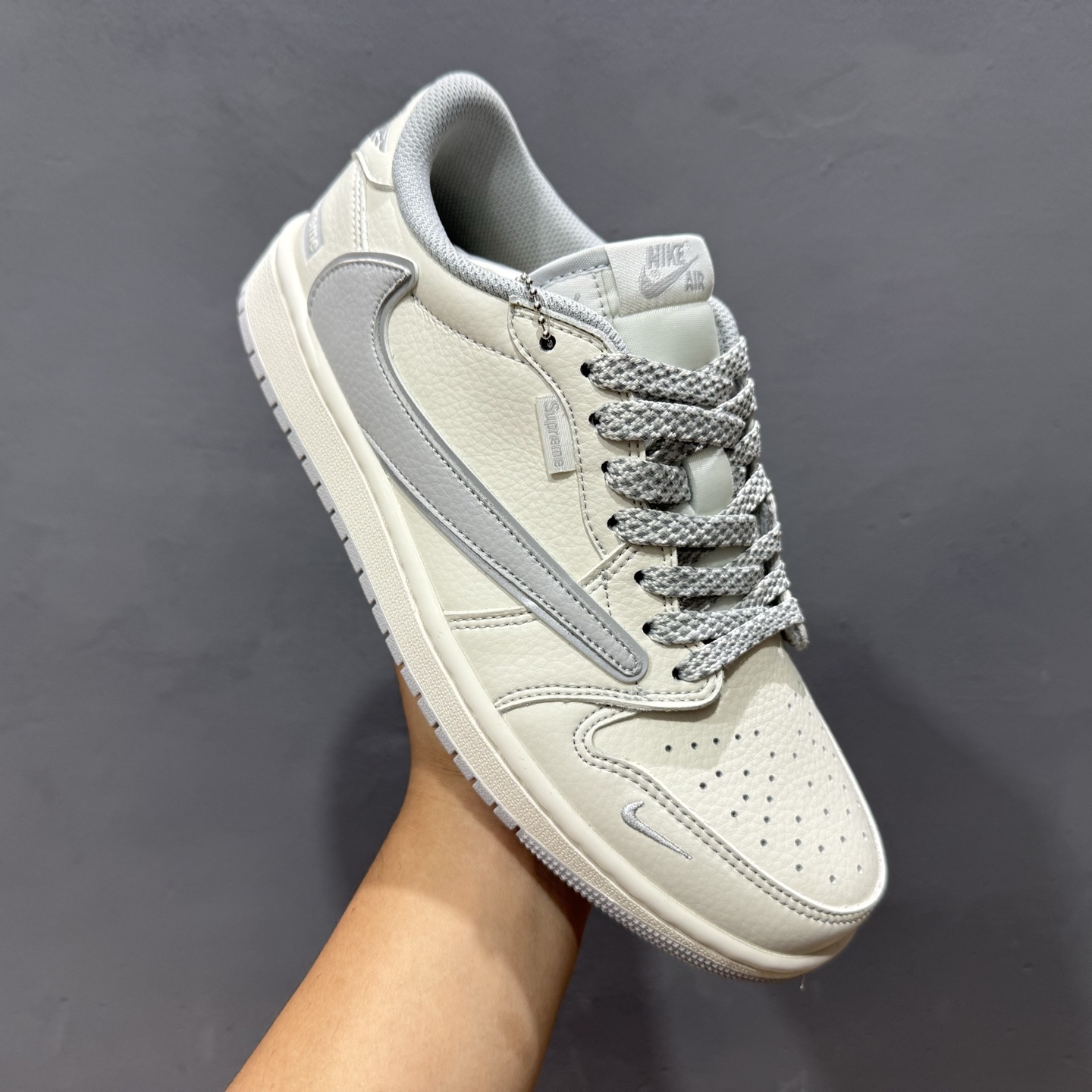 定制 Air Jordan 1 Low ow SP 米白灰 DH0223-332