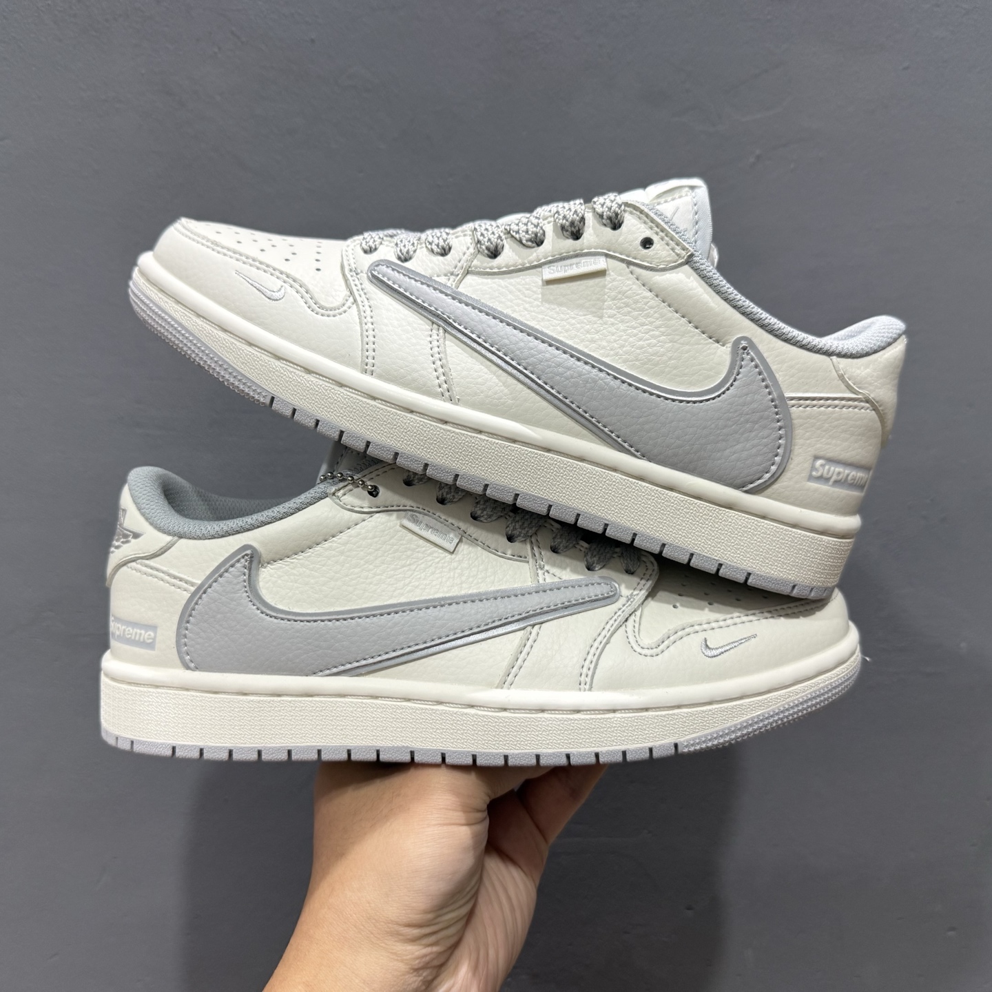 定制 Air Jordan 1 Low ow SP 米白灰 DH0223-332