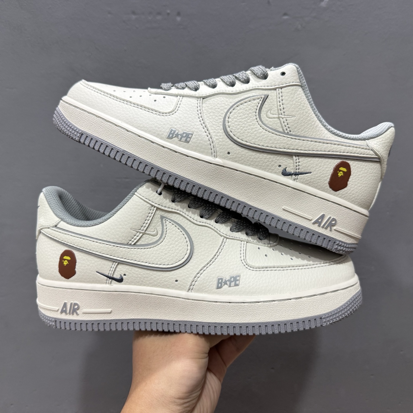 Nike Air Force 1'07 猿人头 联名 米白灰 HH7518-065