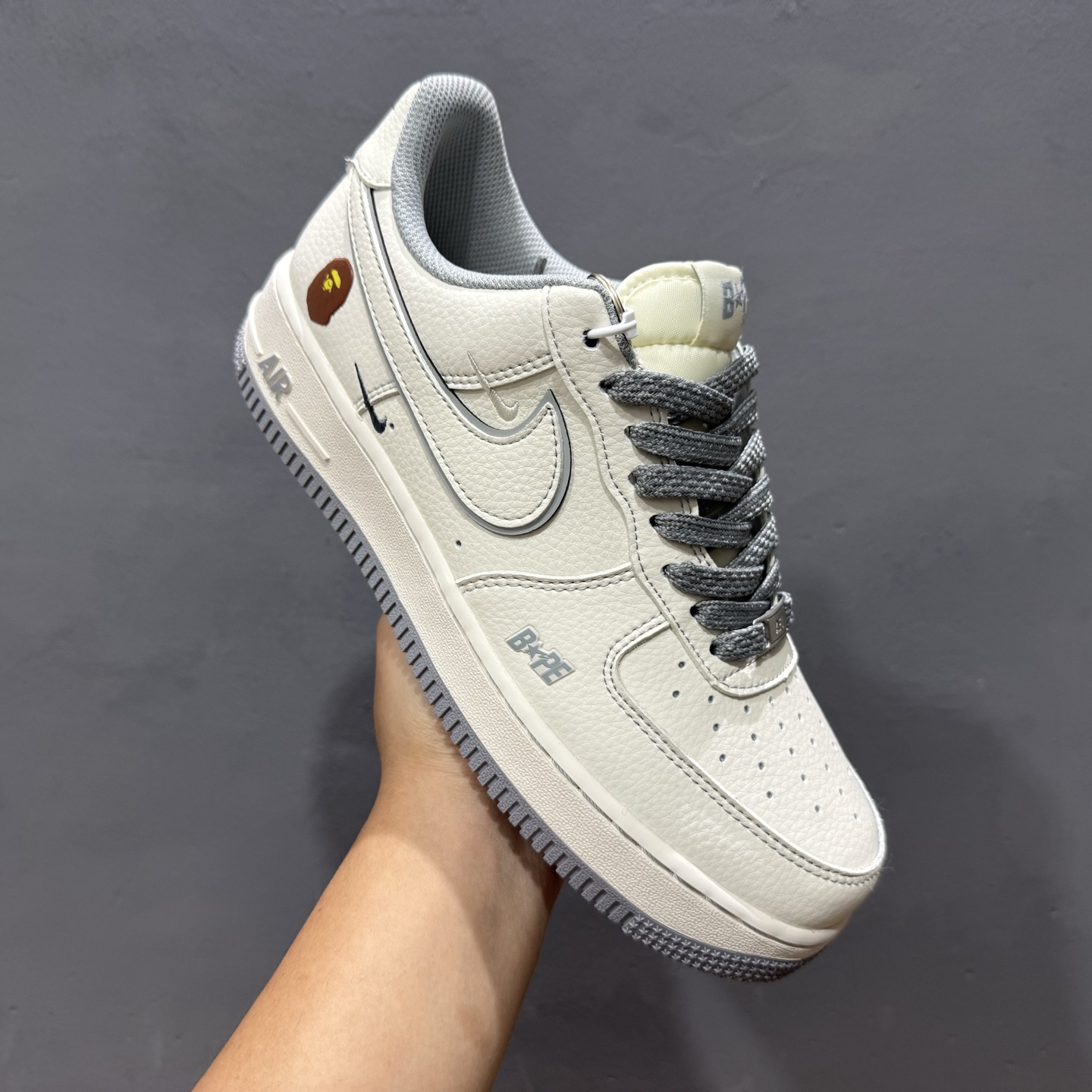 Nike Air Force 1'07 猿人头 联名 米白灰 HH7518-065