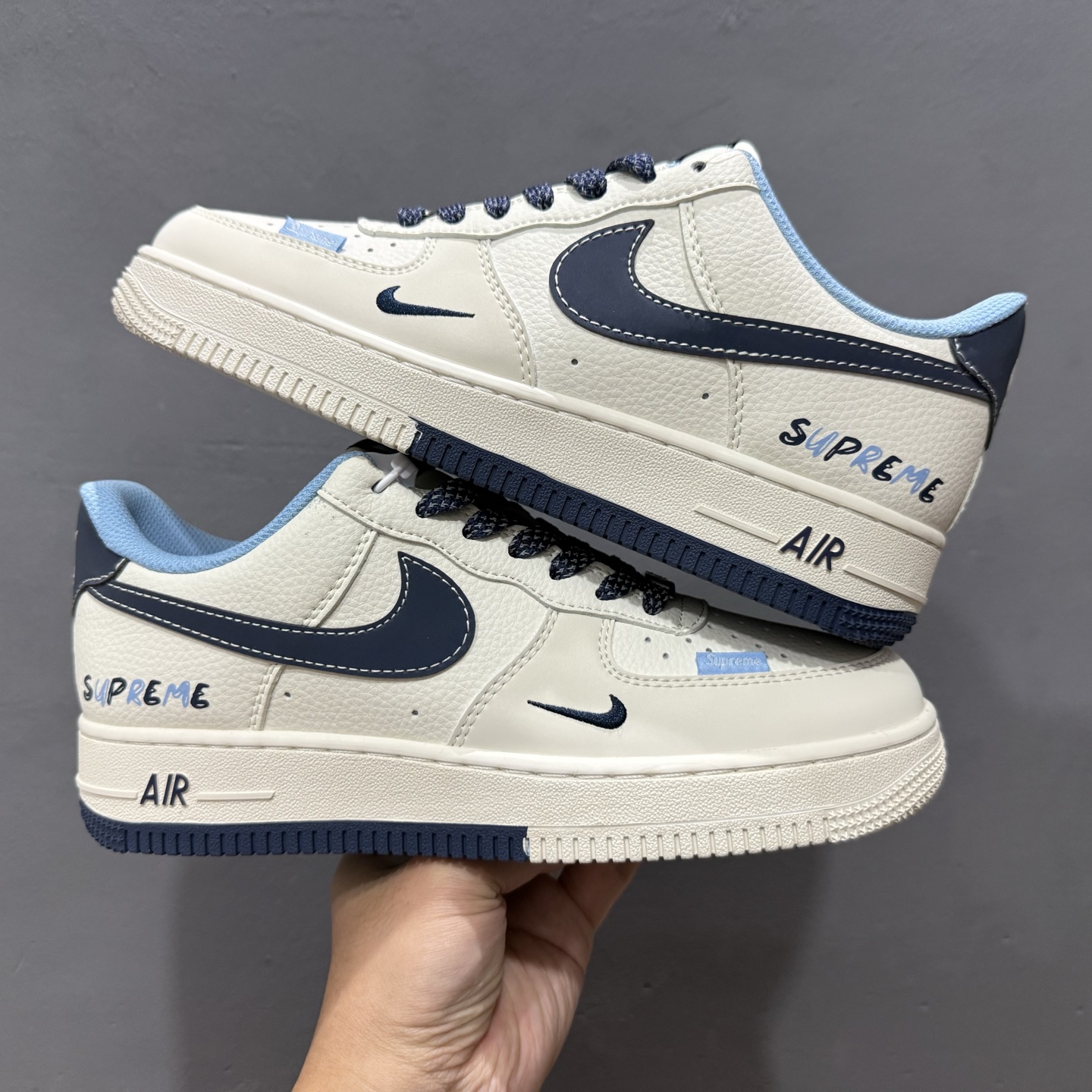 Nike Air Force 1'07 Supreme 联名 米白蓝 XS1958-565
