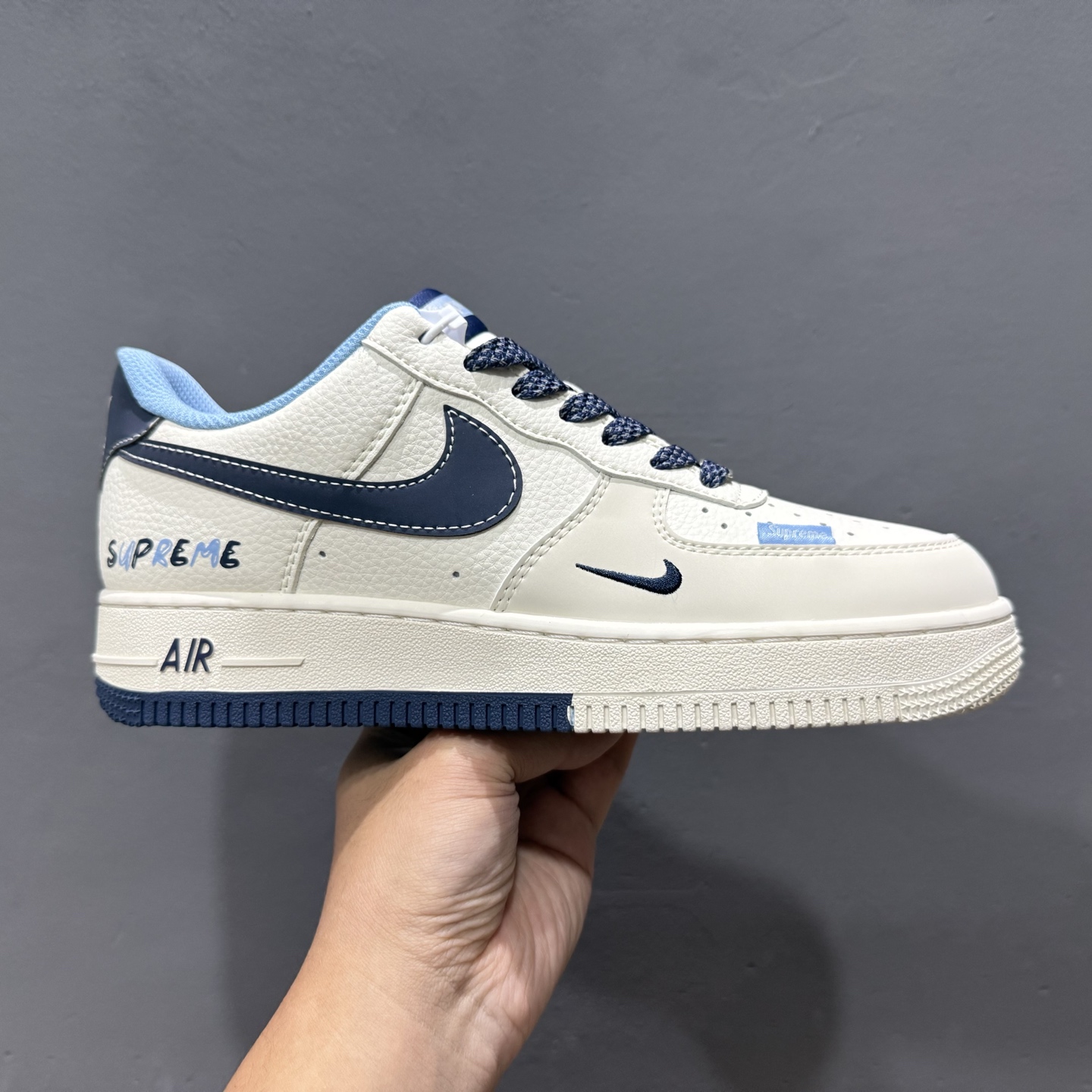 Nike Air Force 1’07 Supreme 联名 米白蓝 XS1958-565