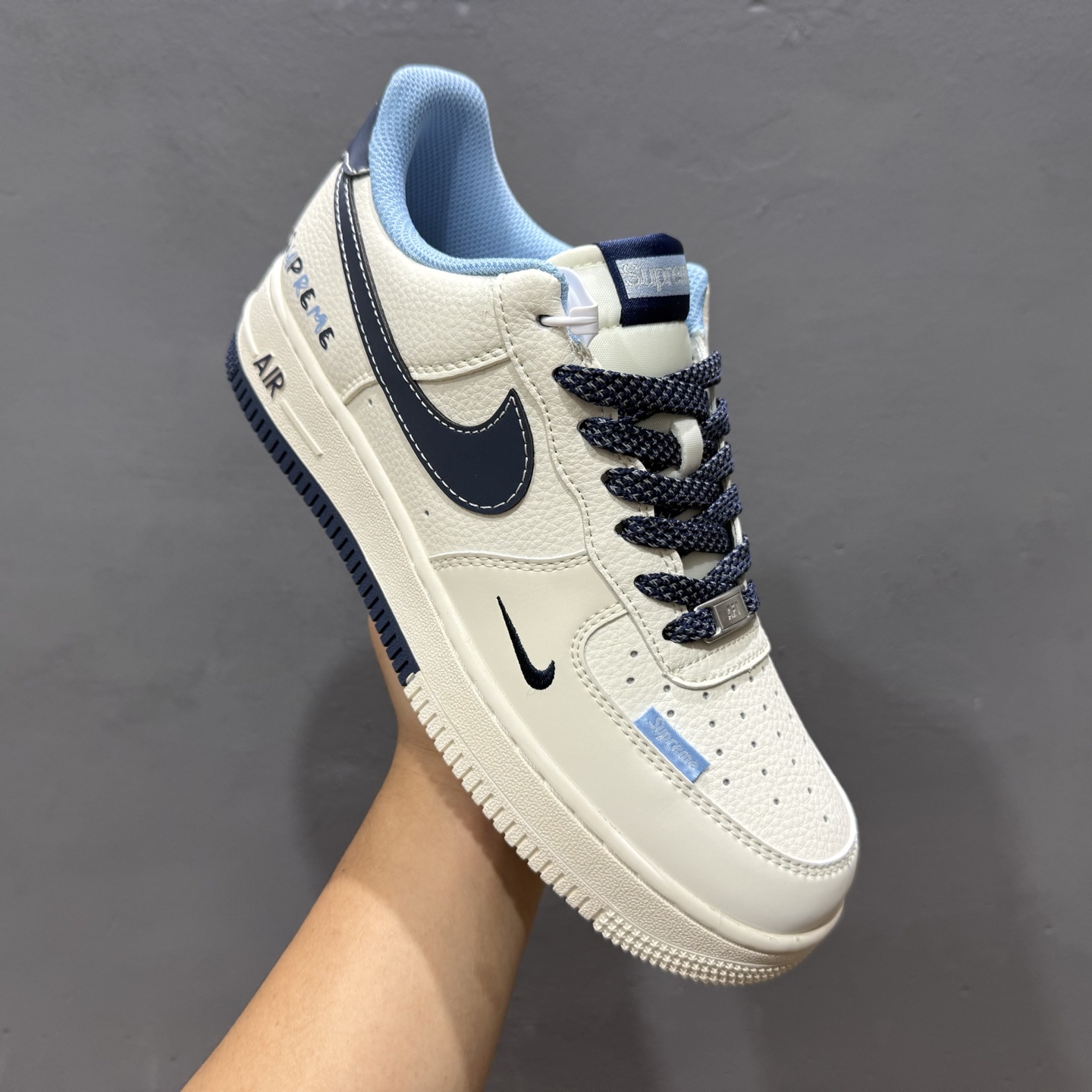 Nike Air Force 1'07 Supreme 联名 米白蓝 XS1958-565