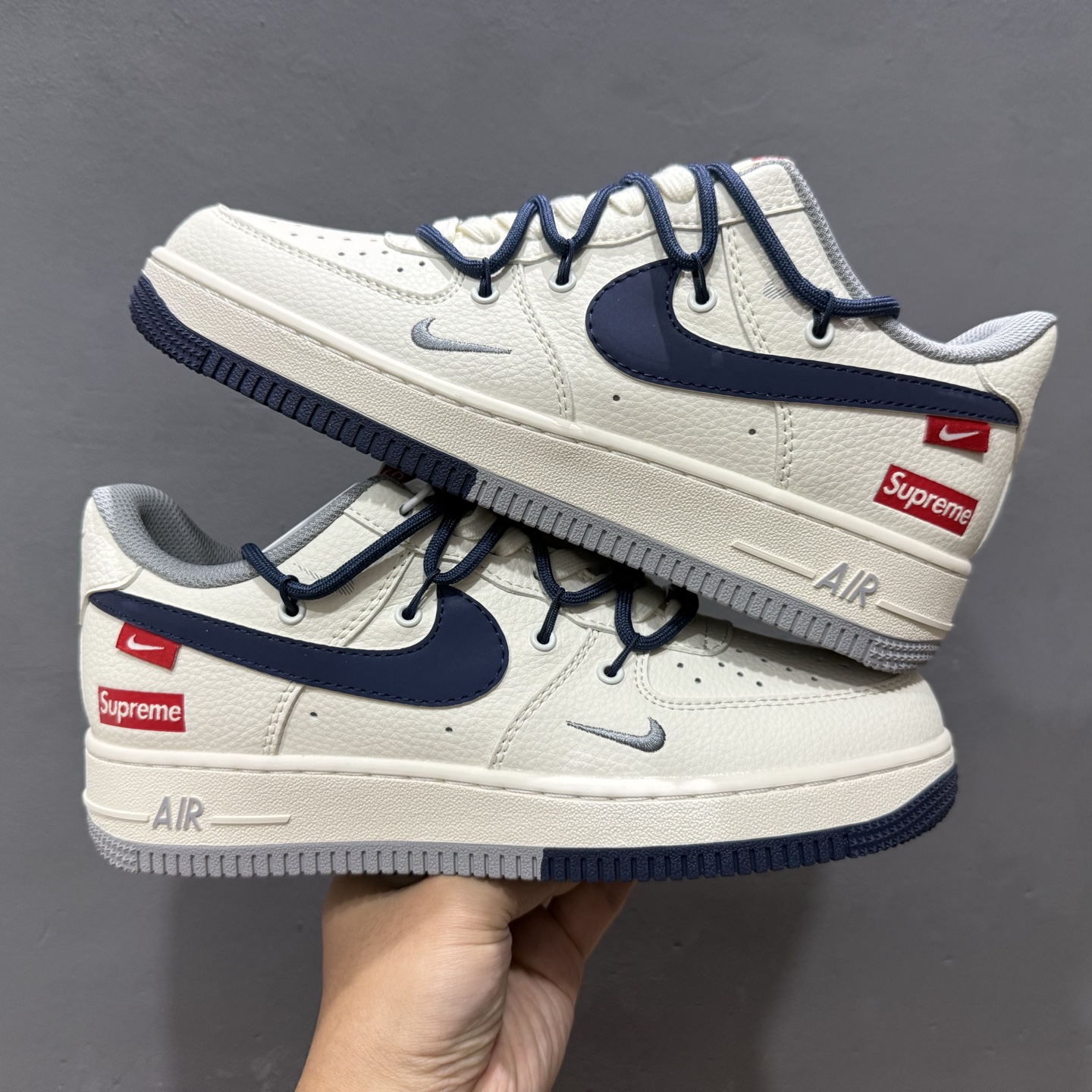 Nike Air Force 1'07 Supreme 联名 米白蓝 DM6868-068