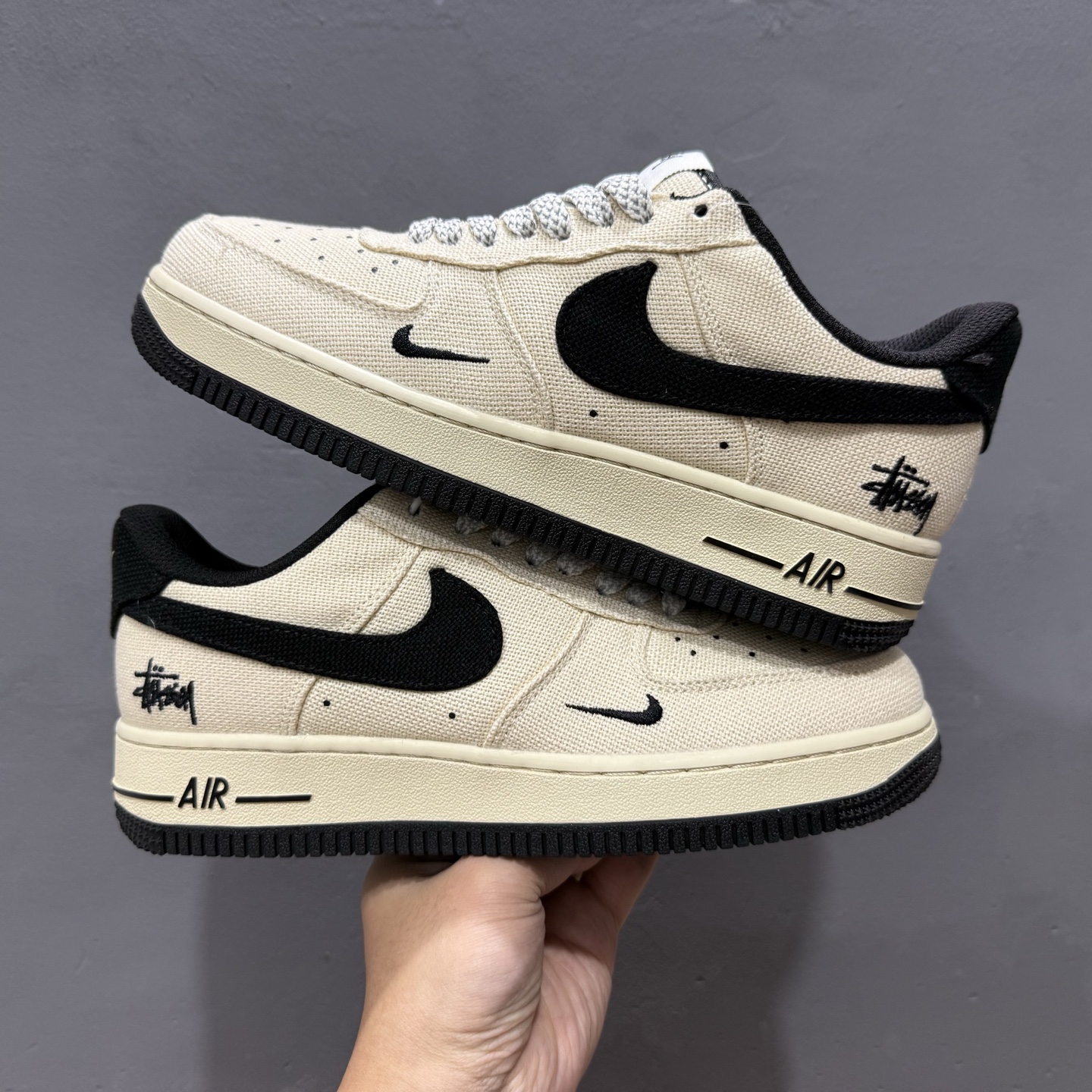 Nike Air Force 1'07 斯图西 联名 米白黑 XX3168-153