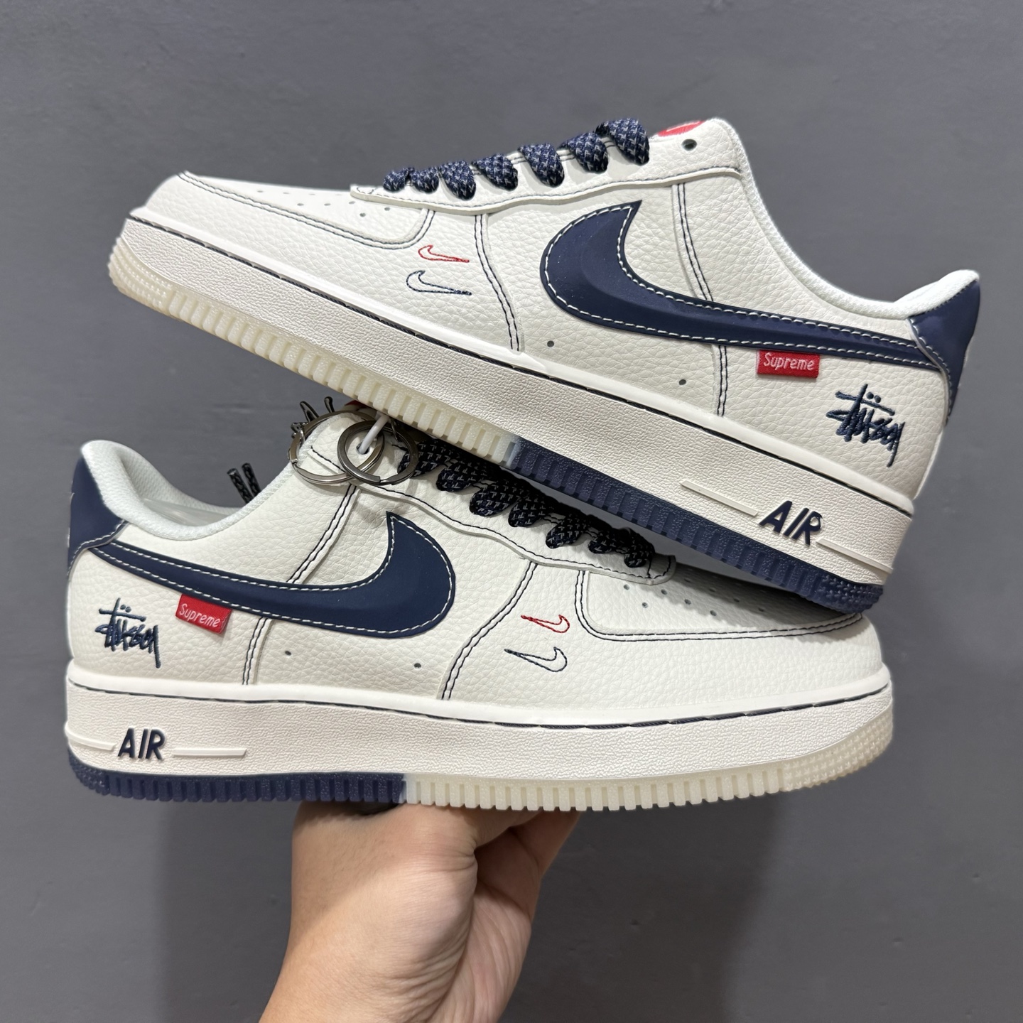 260 Nike Air Force 1'07 斯图西 联名 米白蓝 HH7518-072