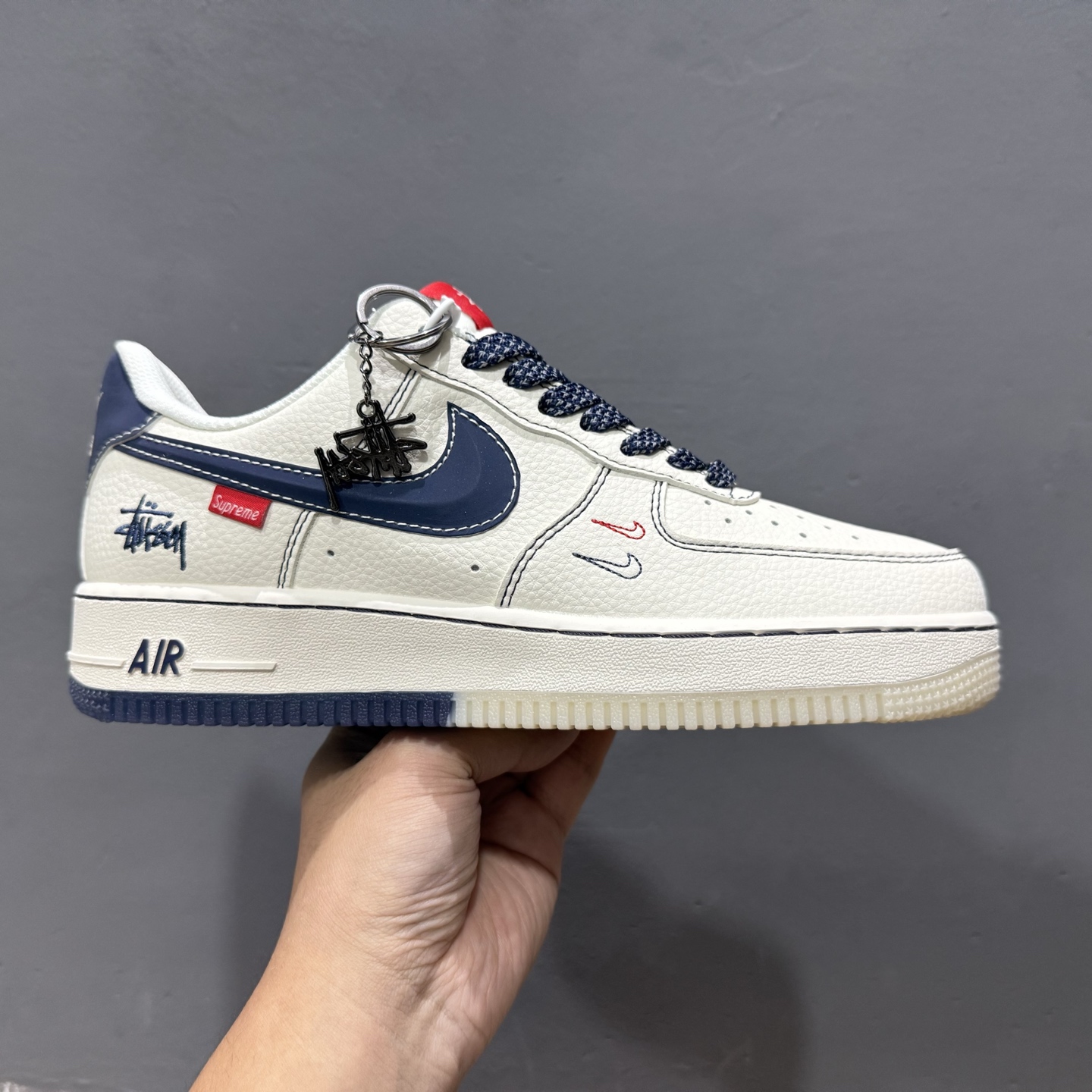 260 Nike Air Force 1'07 斯图西 联名 米白蓝 HH7518-072
