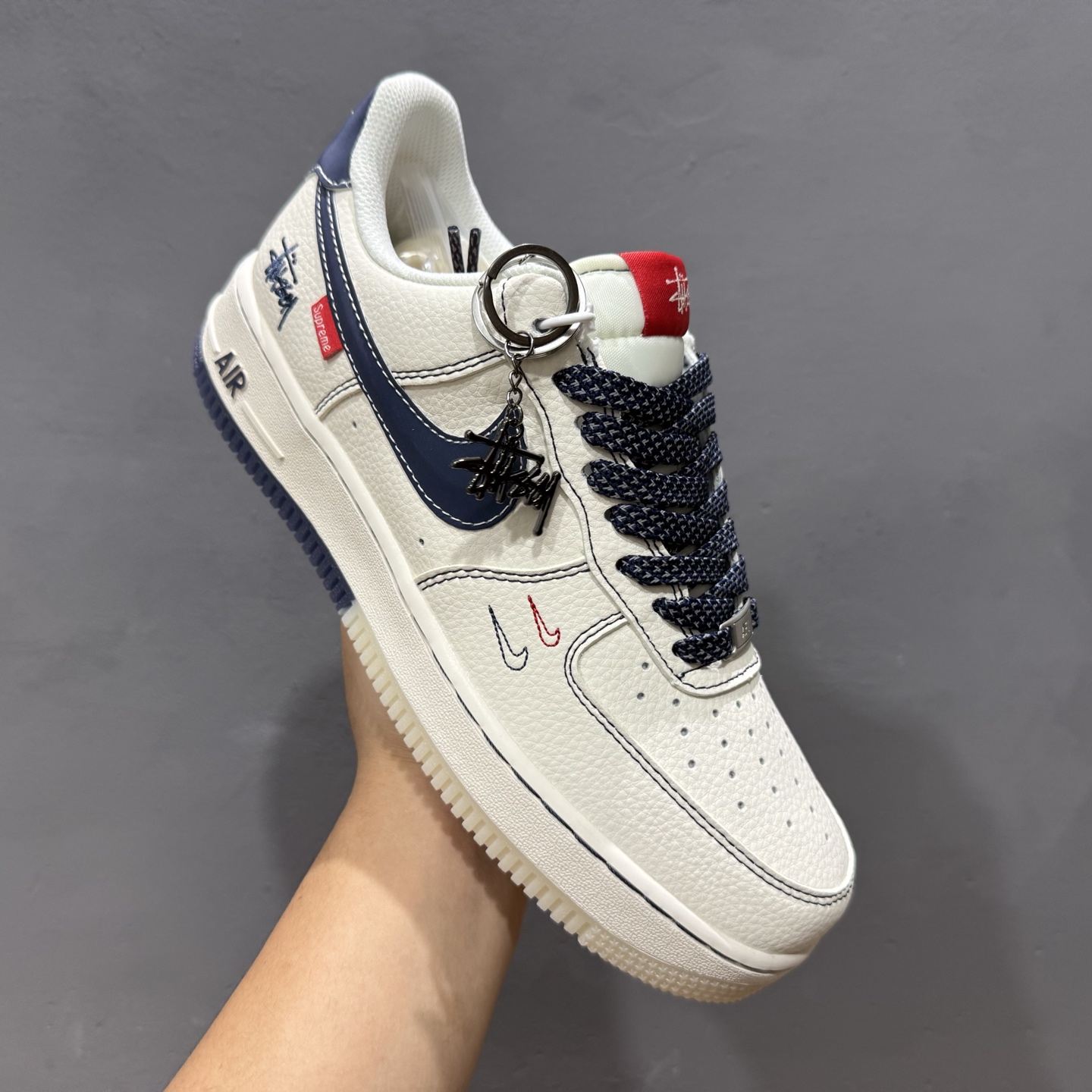 260 Nike Air Force 1'07 斯图西 联名 米白蓝 HH7518-072