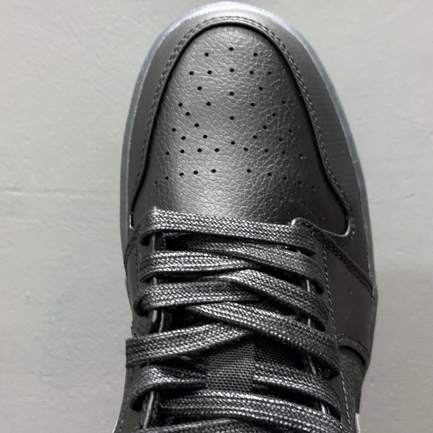 纯原 Air Jordan 1 Low AJ1 乔1黑白帆皮拼接 低帮文化篮球鞋 HV5968-001