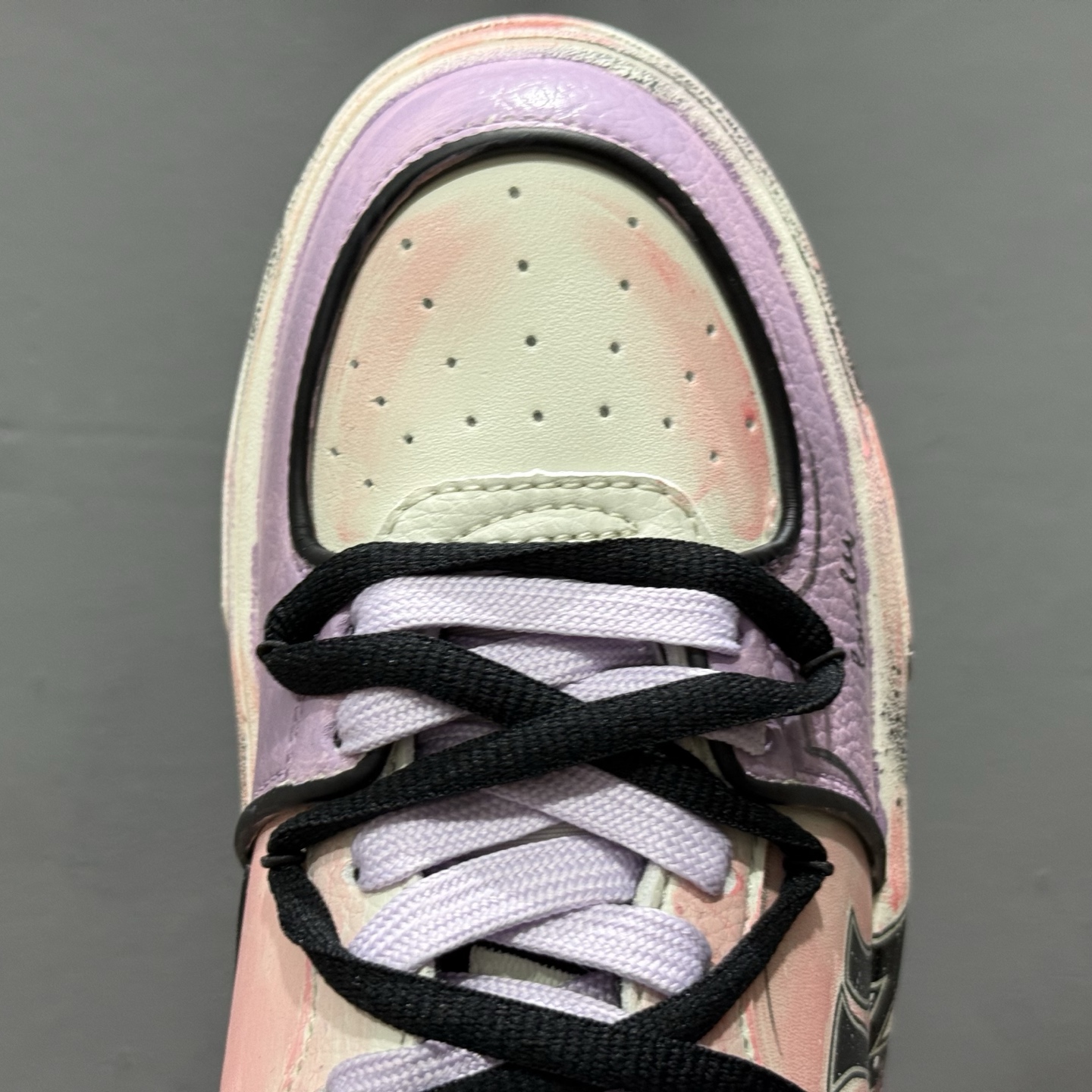 【定制球鞋】 MLB Chunky Liner 灰粉 3ASXCA12N-50IVS