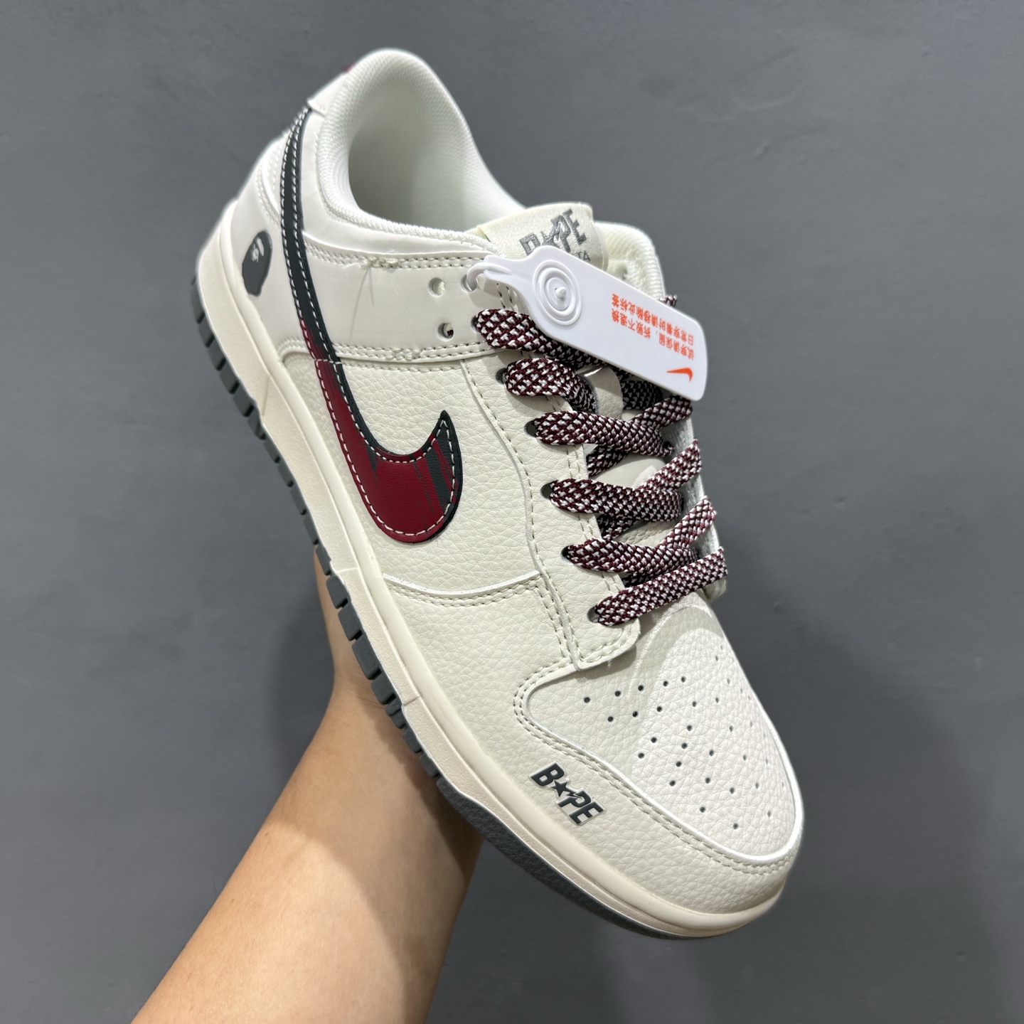 280 Nike SB Dunk Low Bape联名 涂鸦红勾 周年高端定制 低帮休闲板鞋 JJ2508-561