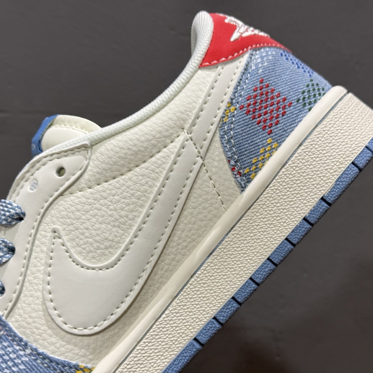 280 Travis Scott x Fragment Design x Air Jordan 1 Low OG SP AJ1 LV联名 五彩帆布 低帮文化休闲板鞋 FC1688-232