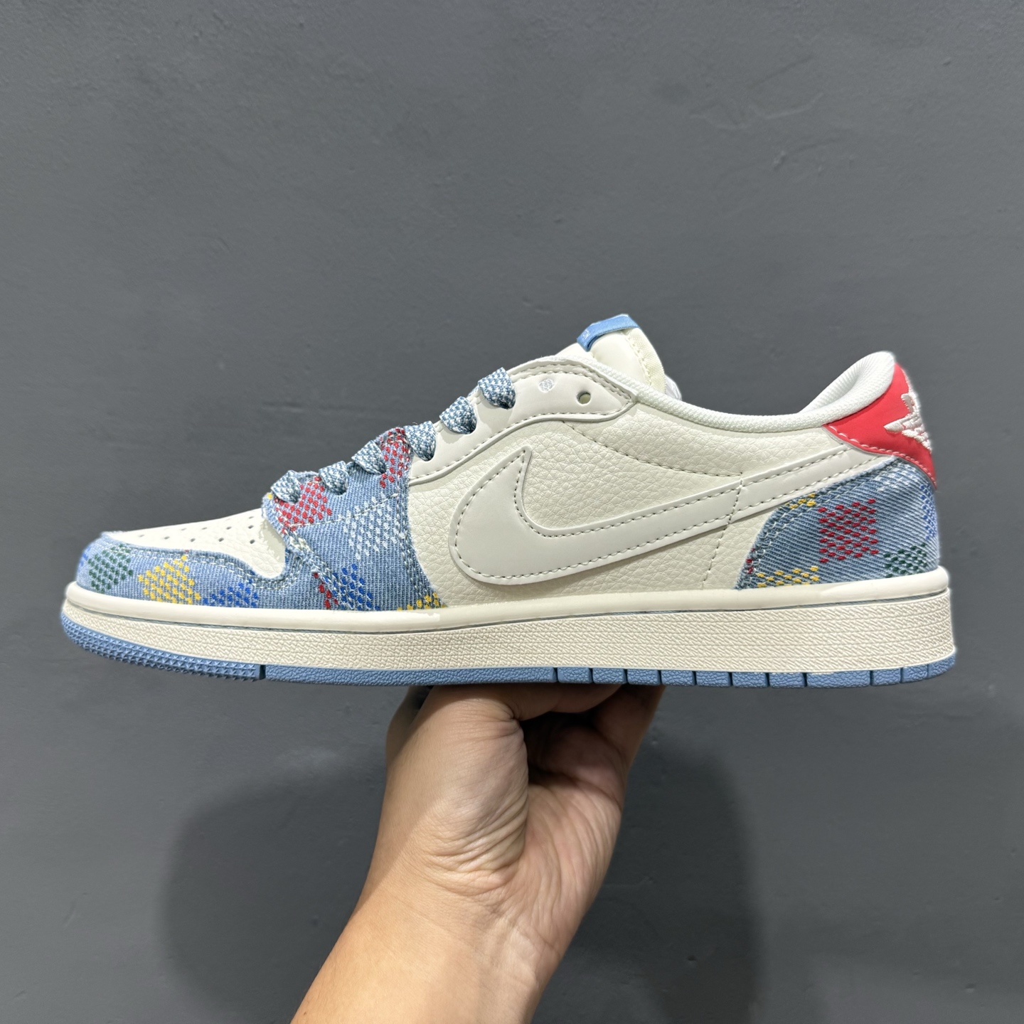 280 Travis Scott x Fragment Design x Air Jordan 1 Low OG SP AJ1 LV联名 五彩帆布 低帮文化休闲板鞋 FC1688-232