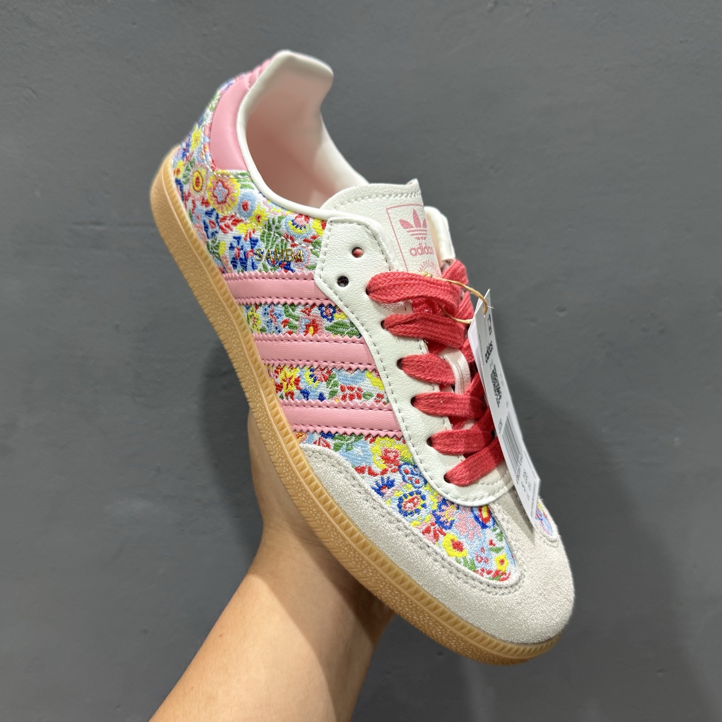 180 Adidas Originals Samba OG C 桑巴舞系列绅士德训足球风 花纹 百搭低帮休闲运动板鞋 JI0280