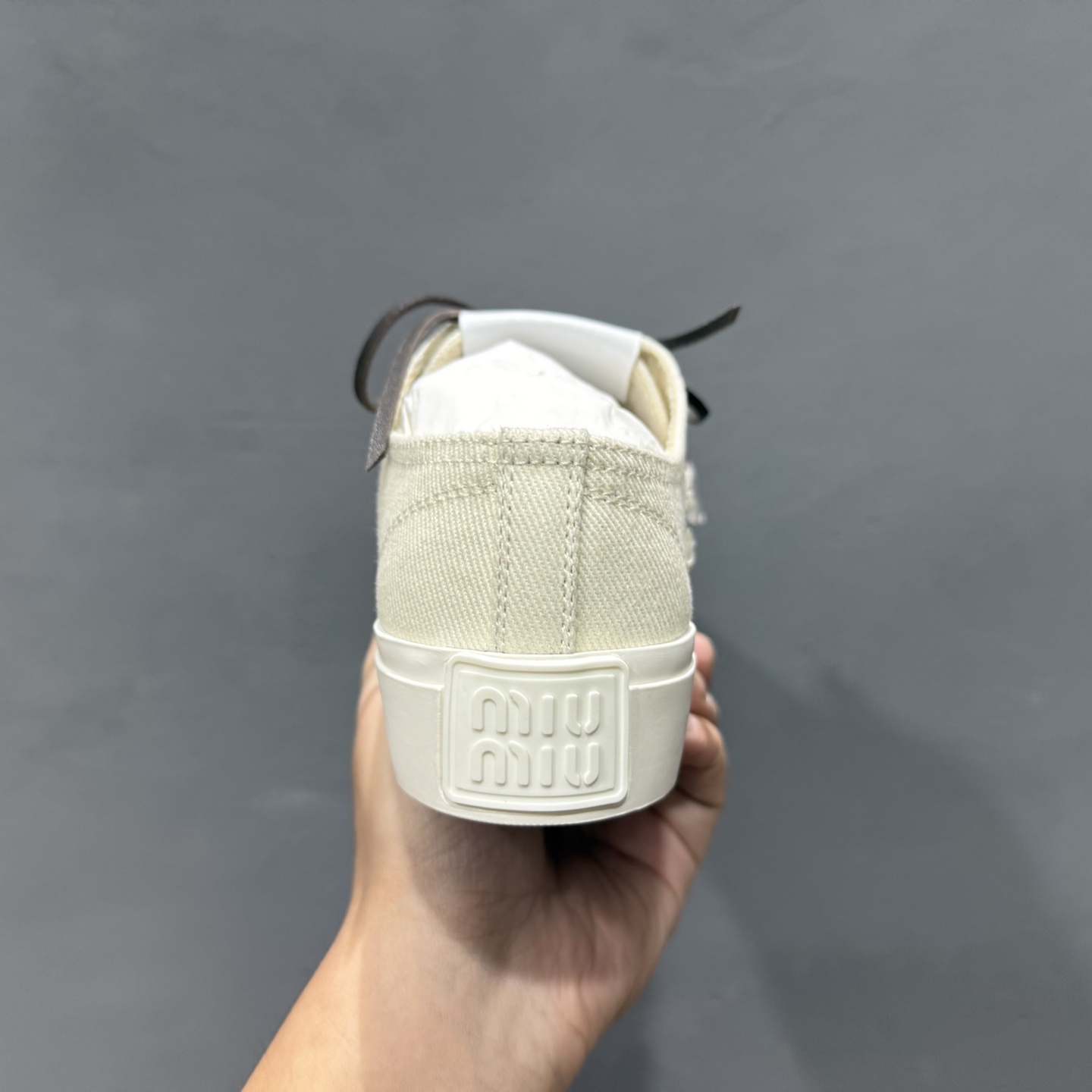 350 MiuMiu 缪缪 最新款 水洗 丹宁 牛仔布 帆布鞋 厚底 休闲 运动鞋