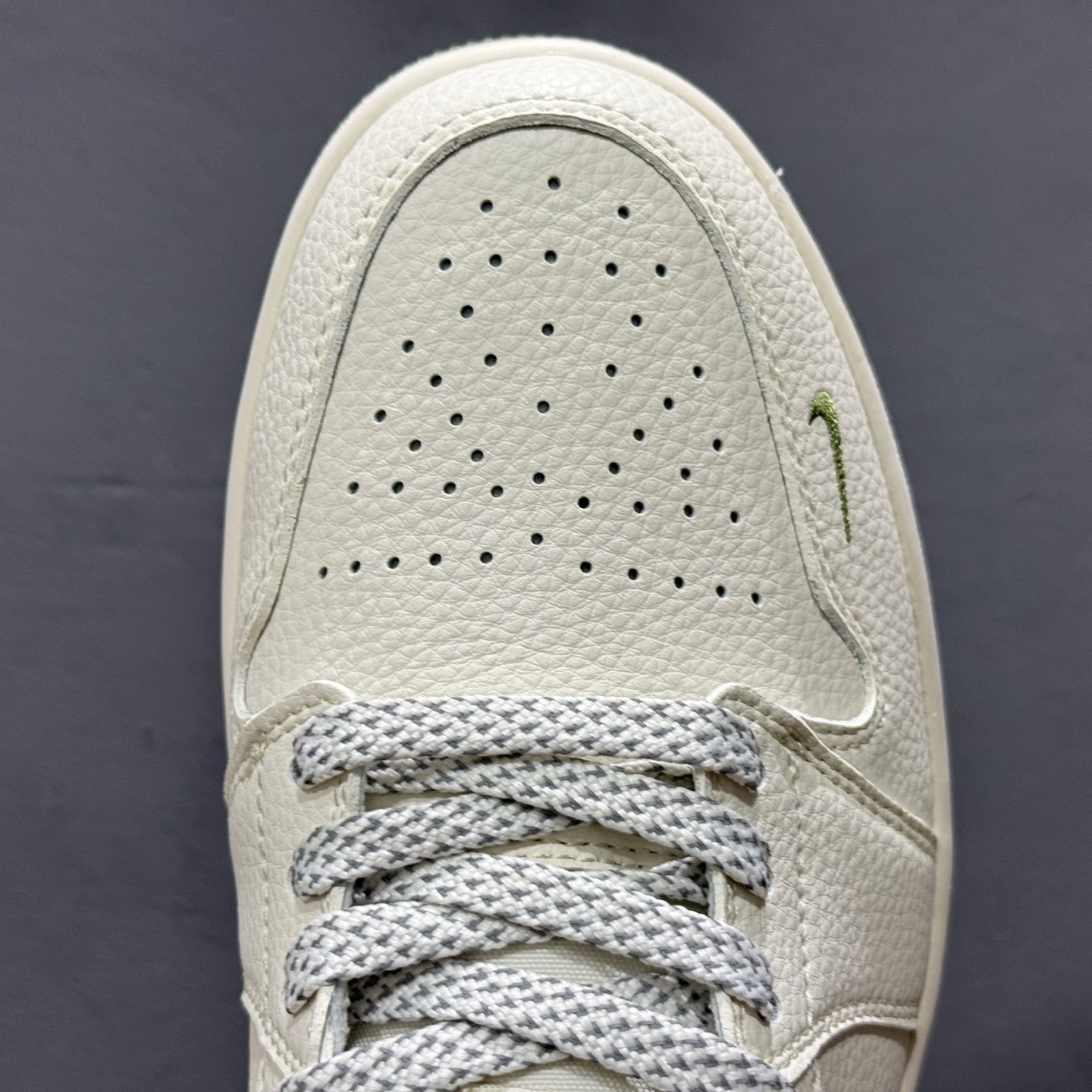 280 独家实拍Air Jordan 1 Low AJ1 乔1 斯图西联名 米绿立体勾 高端定制 低帮复古篮球鞋 XS6086-558