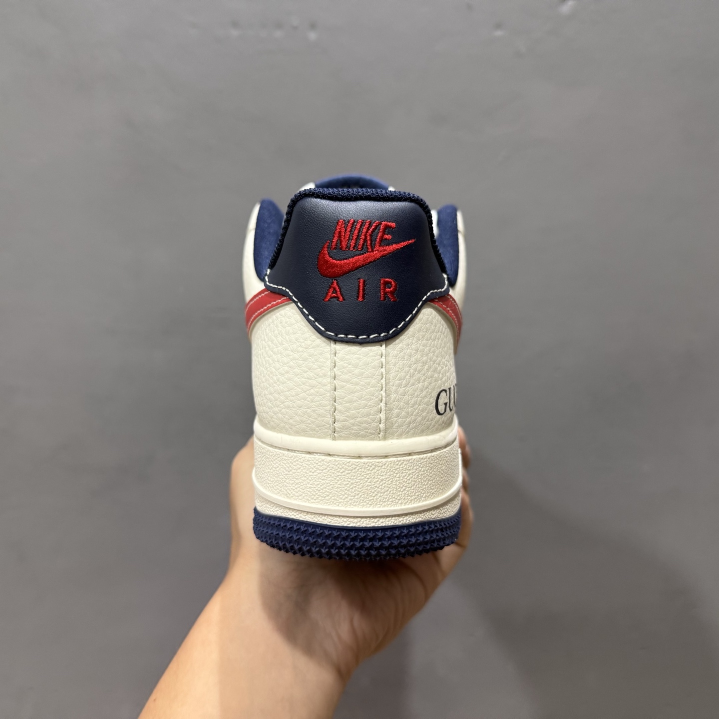 独家实拍Nike Air Force 1‘07 Low 古驰联名 蓝红双色勾 空军一号低帮休闲板鞋 JJ2508-713