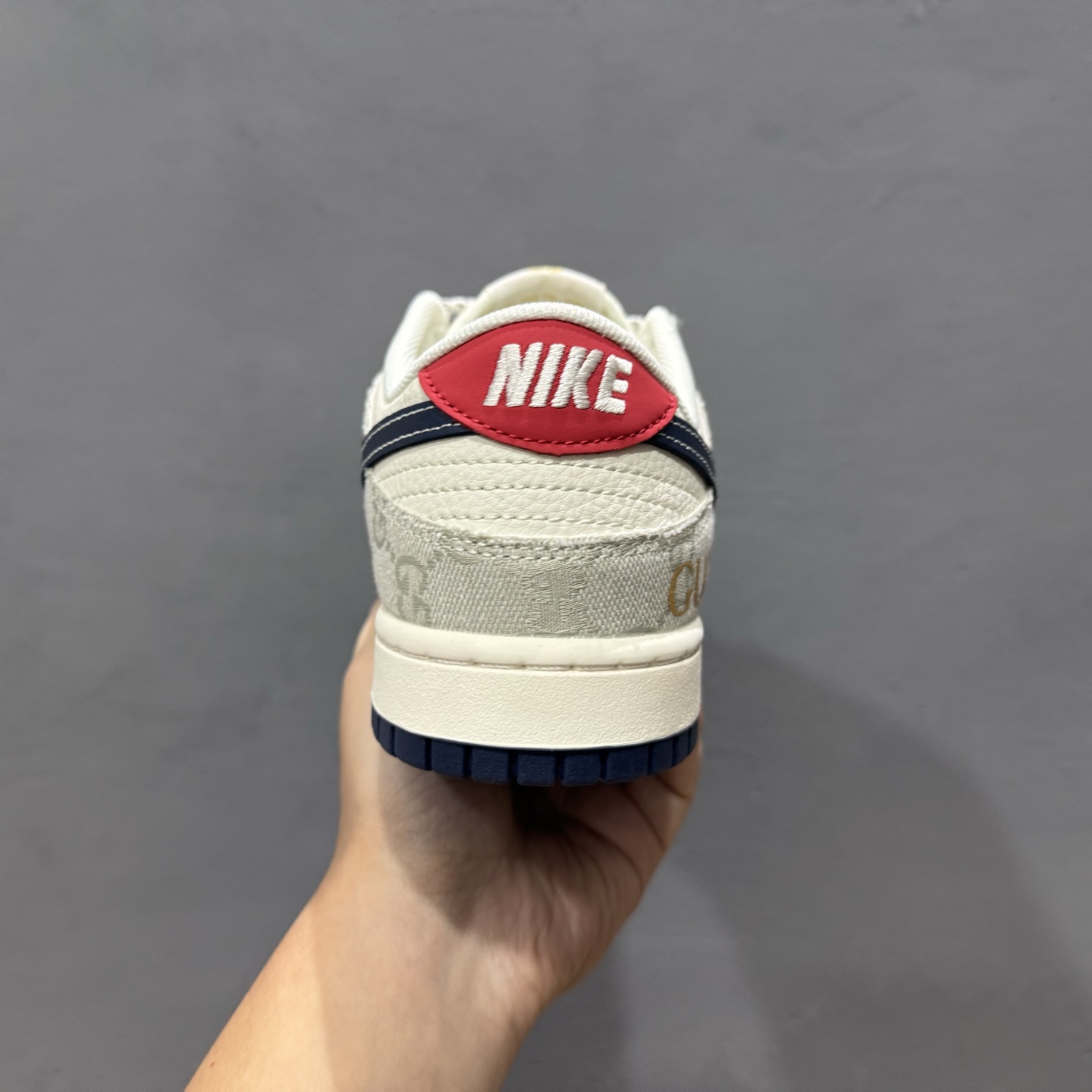280 独家实拍Nike SB Dunk Low 古驰联名 织布蓝勾 周年高端定制 低帮休闲板鞋 FC1688-225