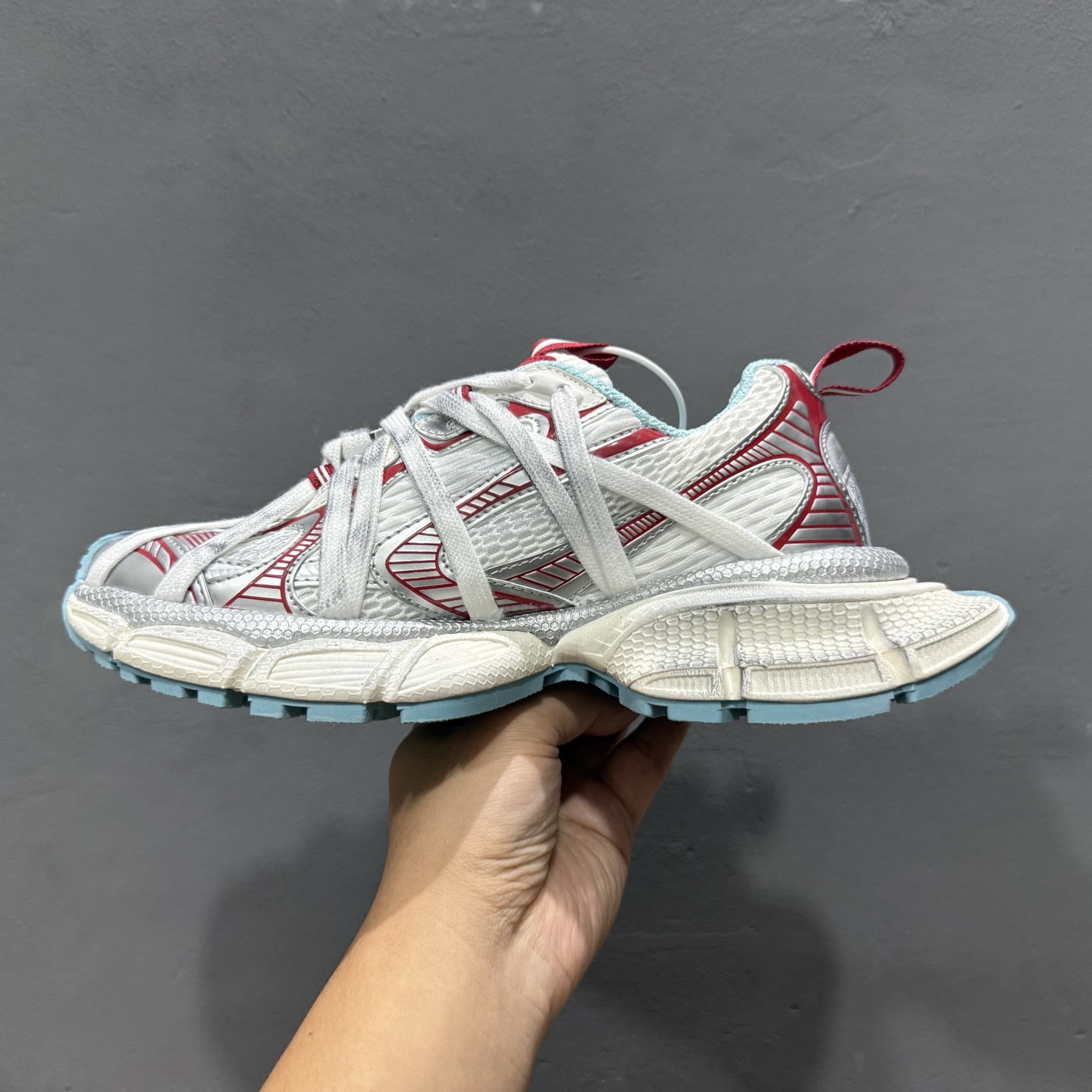 480 Balenciaga巴黎世家 3XL 绑带新款蜘蛛侠做旧老爹鞋