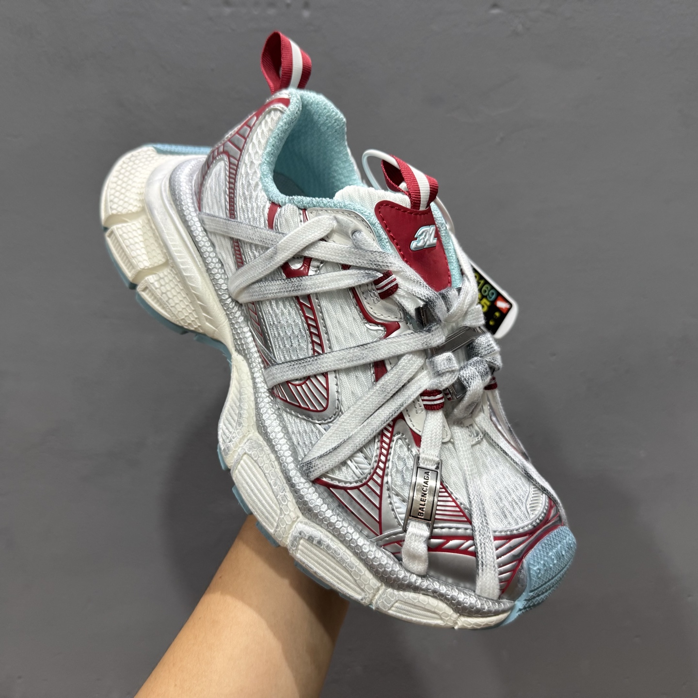 480 Balenciaga巴黎世家 3XL 绑带新款蜘蛛侠做旧老爹鞋