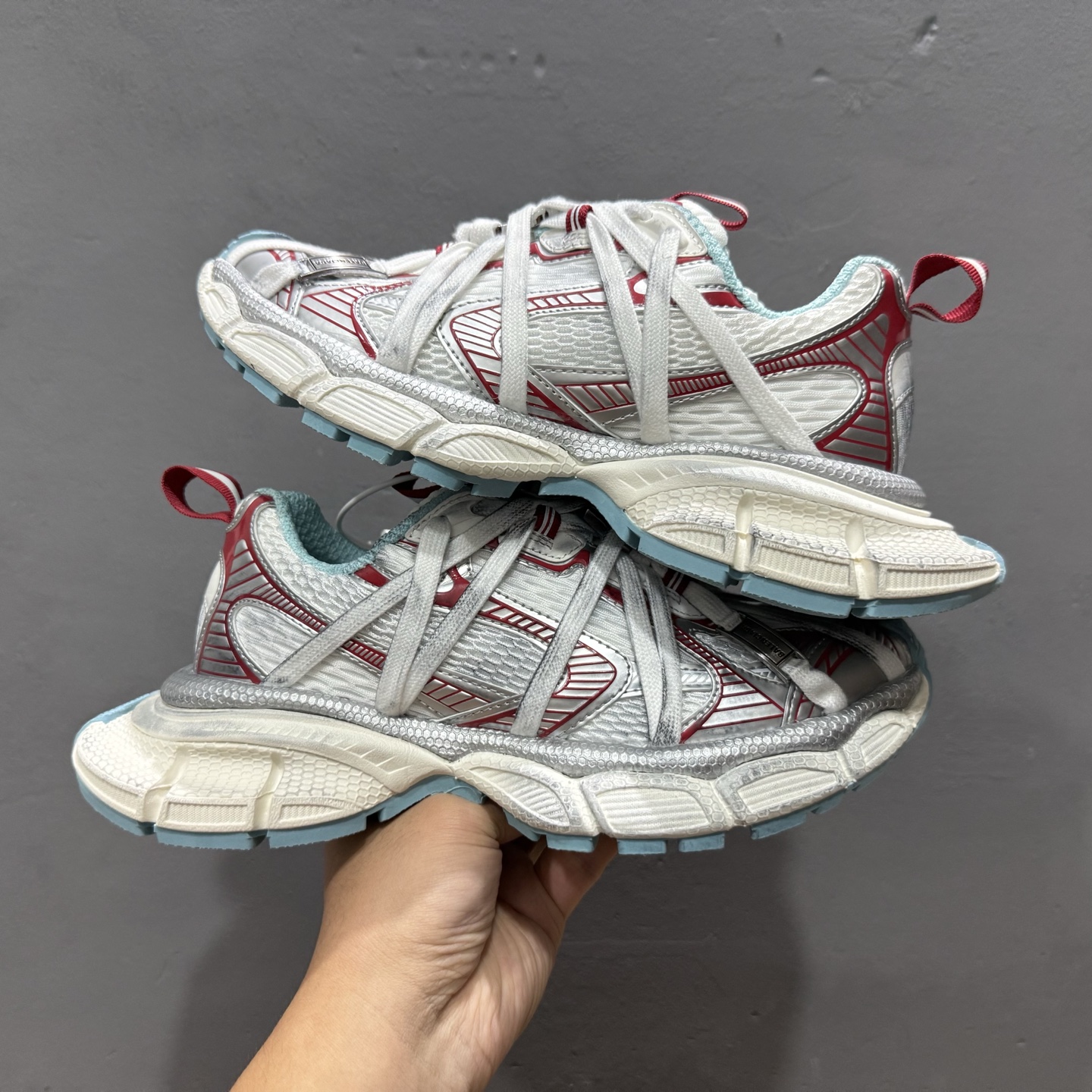 480 Balenciaga巴黎世家 3XL 绑带新款蜘蛛侠做旧老爹鞋