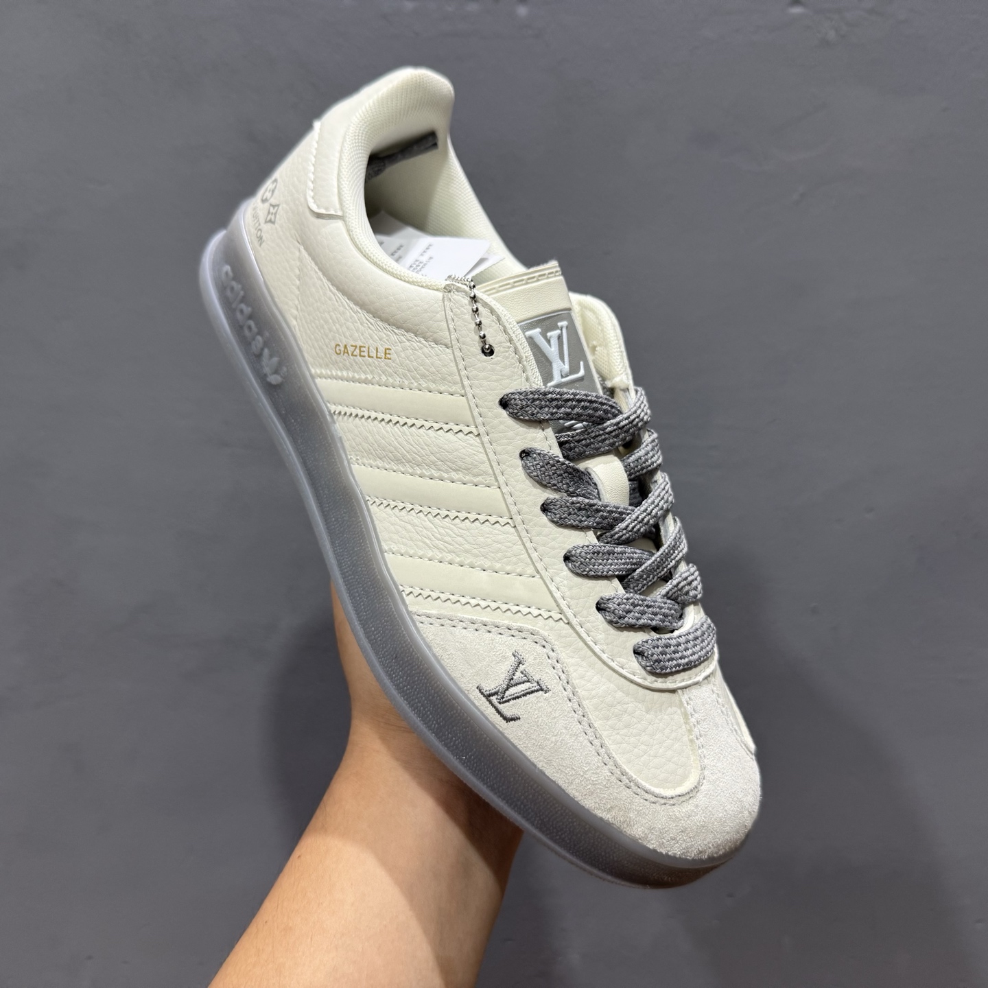 260 adidas originals GAZELLE INDOOR Indoor LV T头鞋 防滑耐磨轻便 低帮 板鞋 男女同款 白灰 DM1234-005
