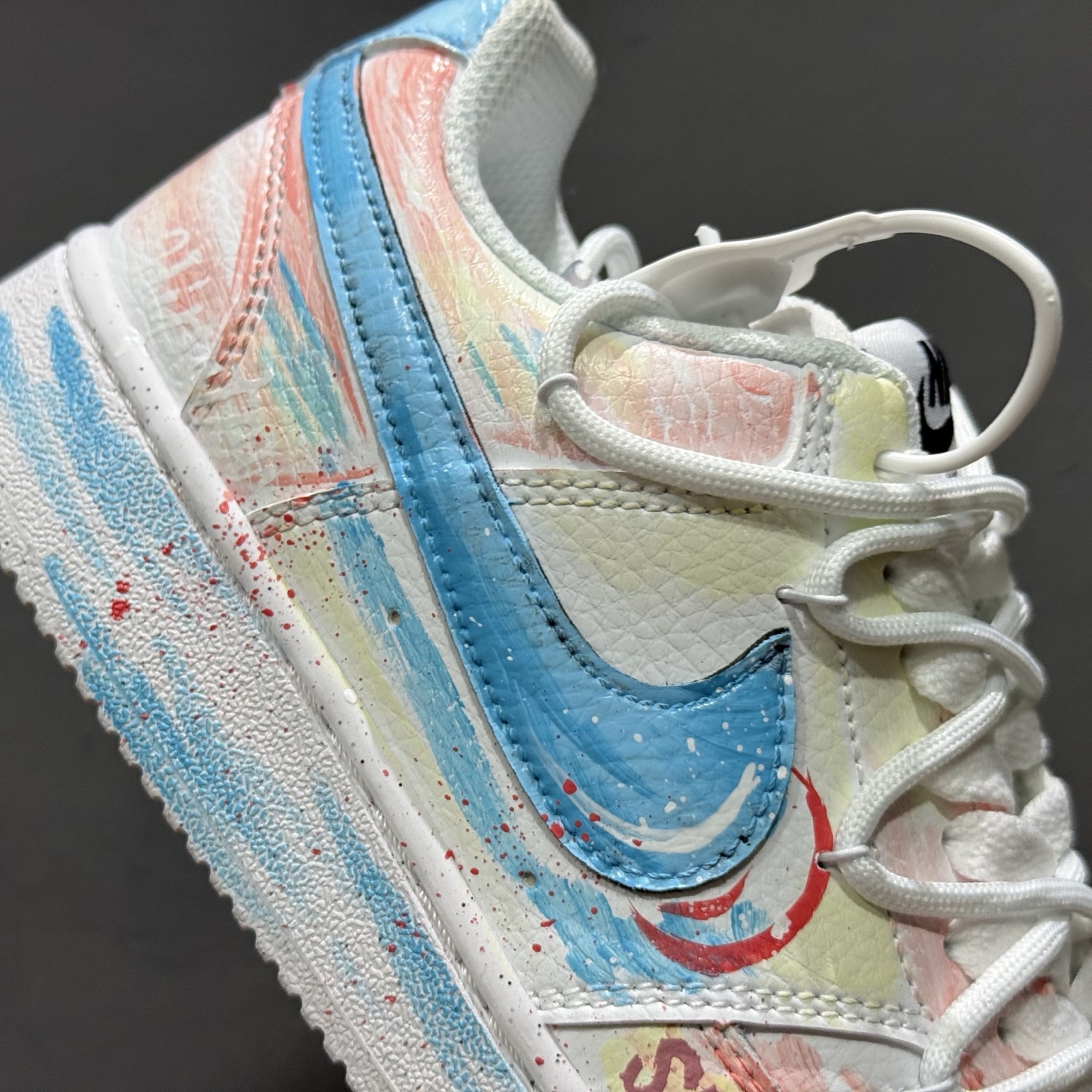 260 独家实拍 [定制球鞋]Nike Court Vision 1 Low “悦动粉” 手绘涂鸦定制板鞋 “悦动粉” DH2987-217