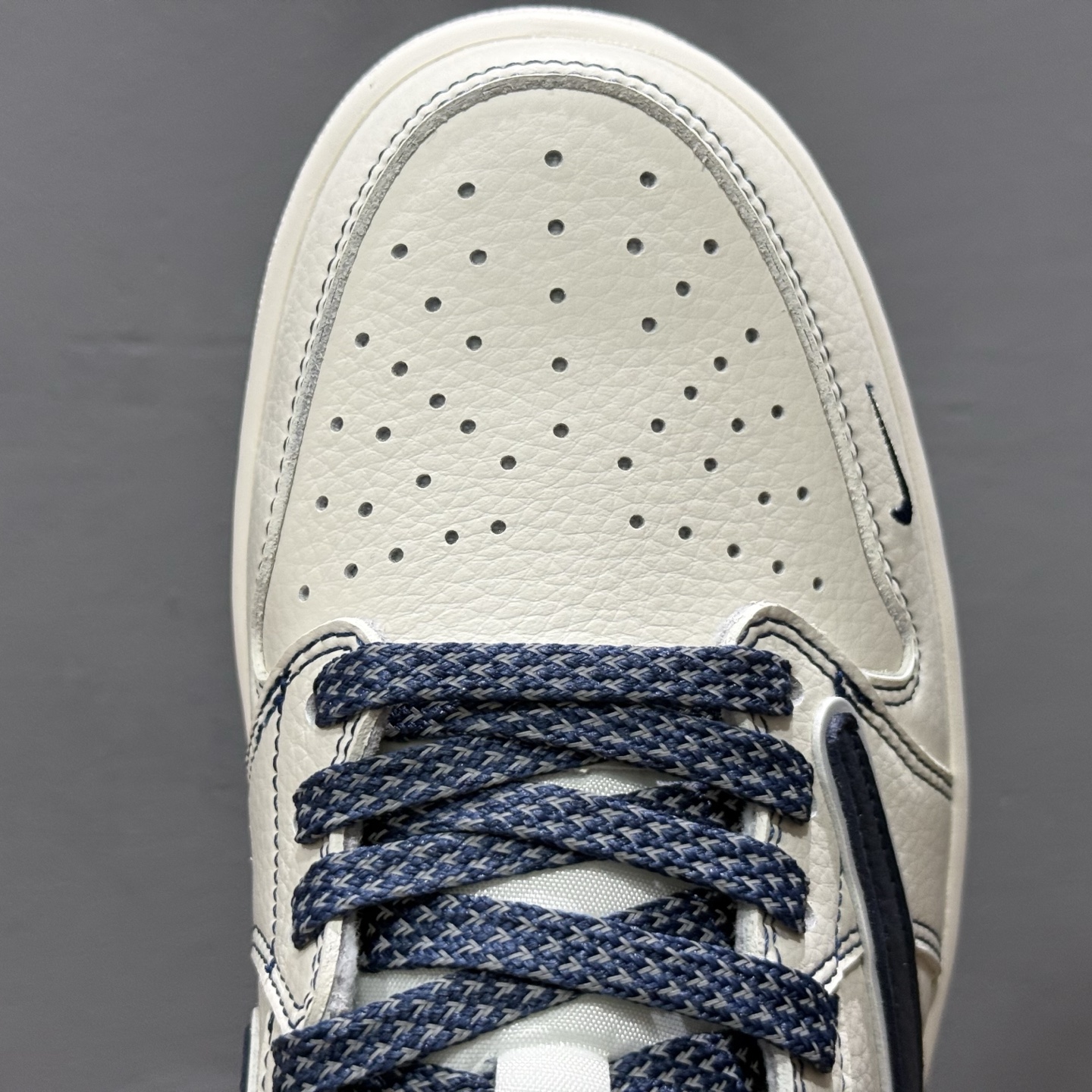 280 定制 Air Jordan 1 Low ow SP 米白蓝 DH0223-355